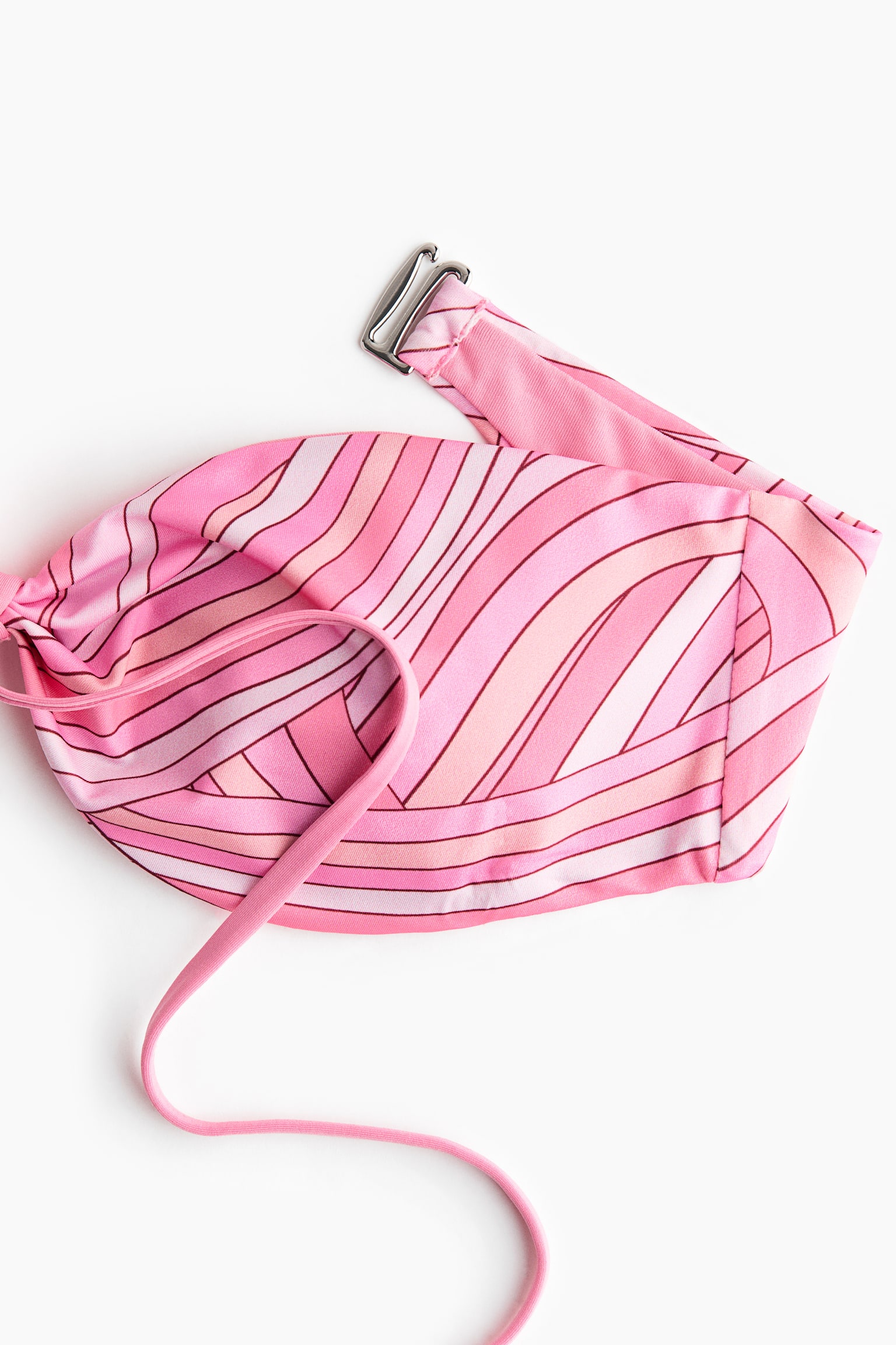 Верх бикини Halterneck, уплотнённая чашка — H&M, цвет: Розовый — фото 6