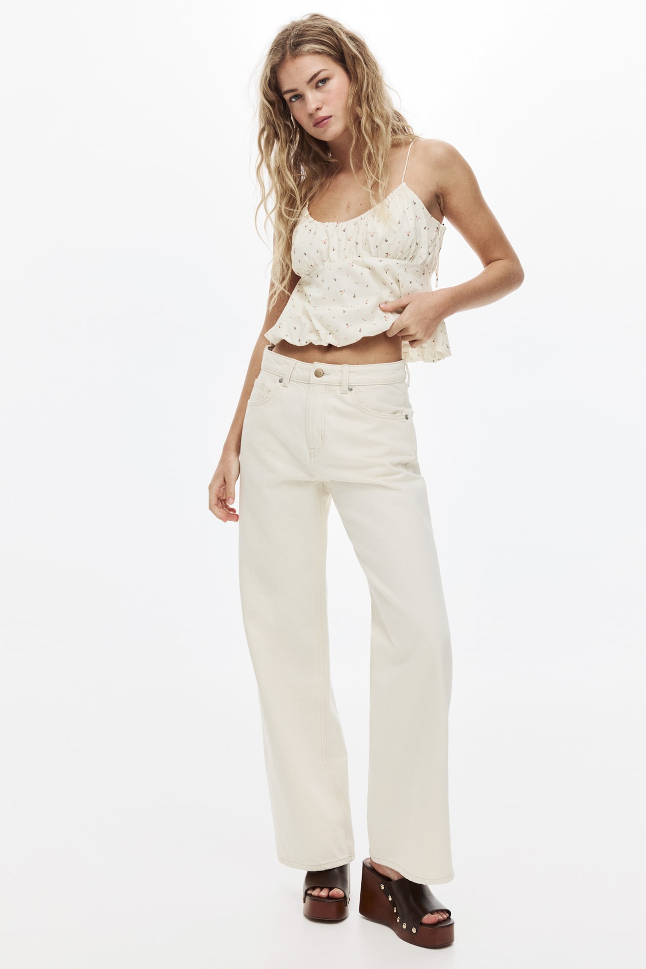 Bubble-Hem Strappy Top - image 4