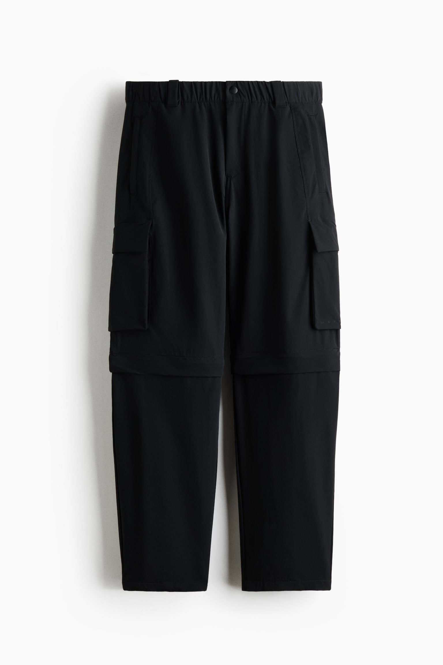 Zip off-bukser med tøndeformede ben - Sort/Kakigrøn - 1
