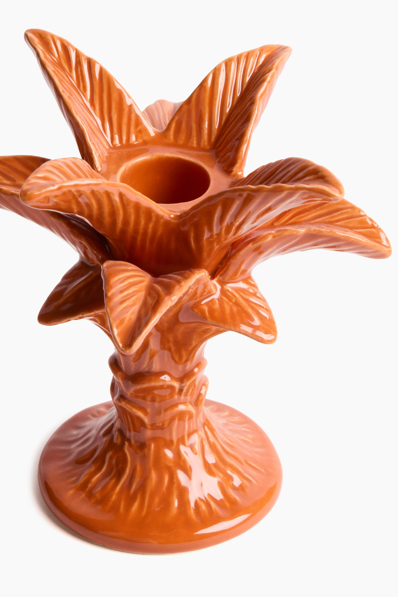 Small palm tree candlestick - Orange - 5