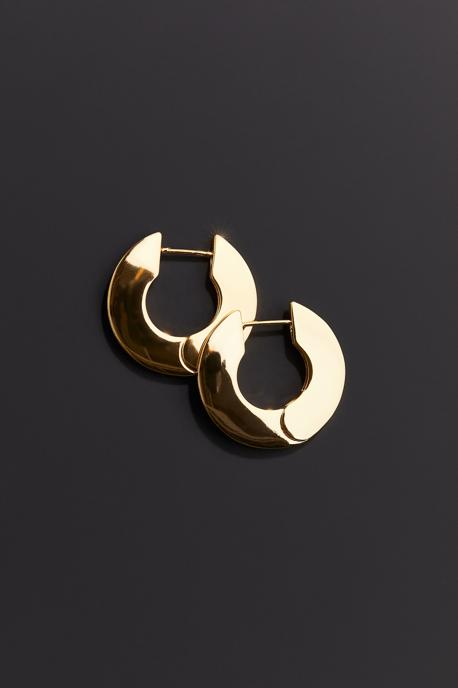 Gold-plated hoop earrings - Gold-coloured - 1