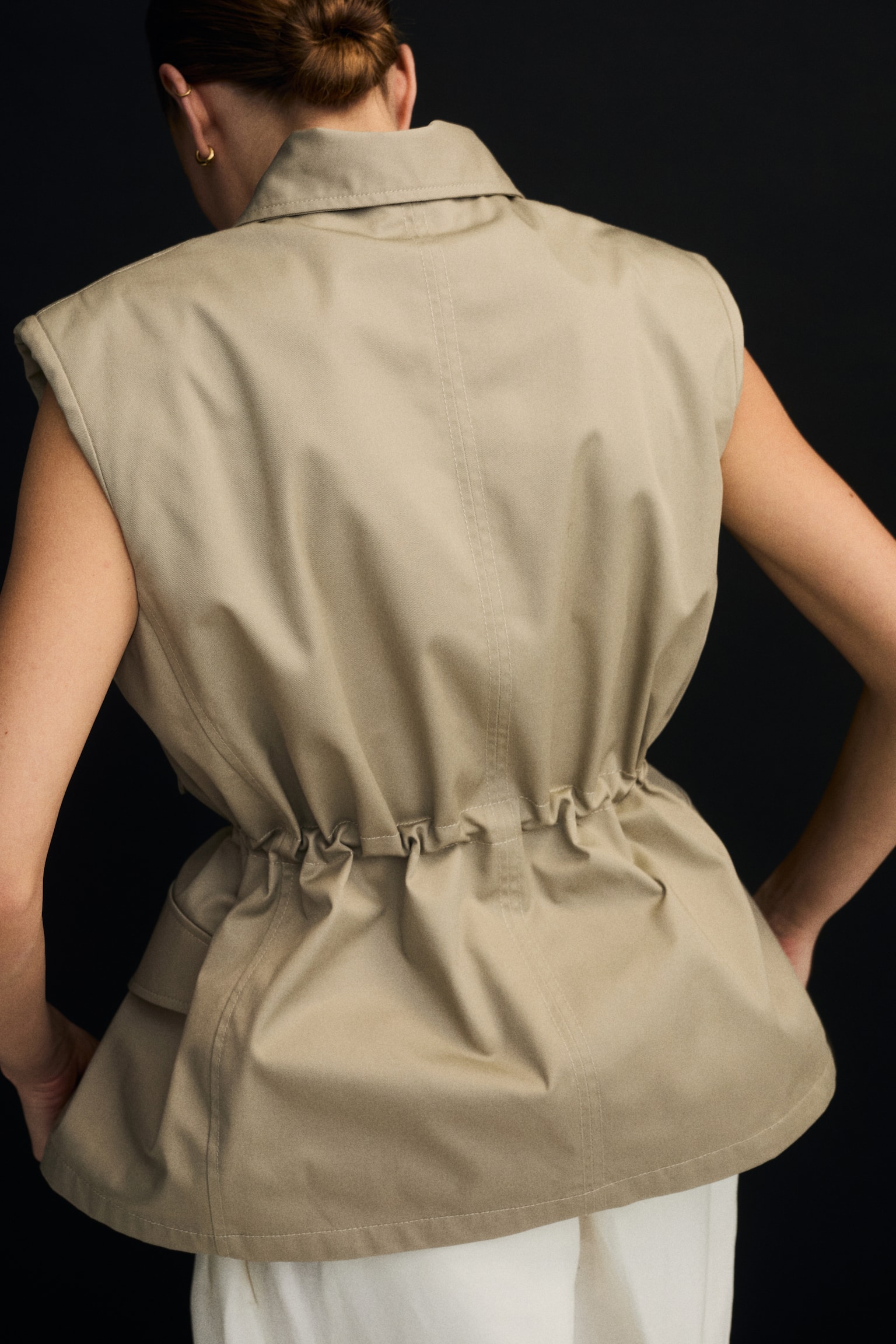 Veste cargo sans manches - Beige - 6