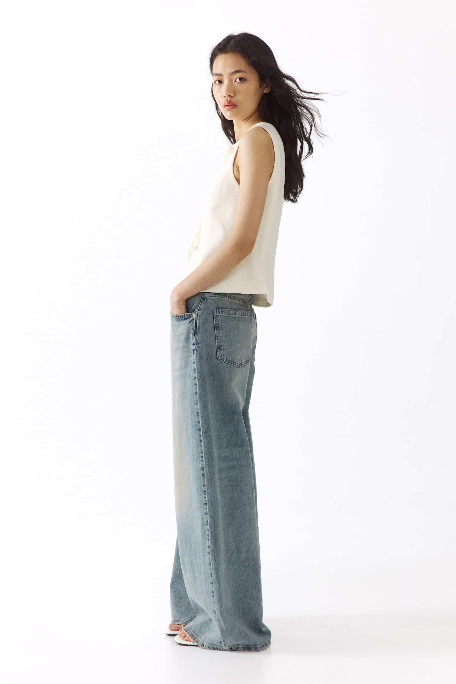 Barrel High Waist Jeans - Licht denimblauw - 7