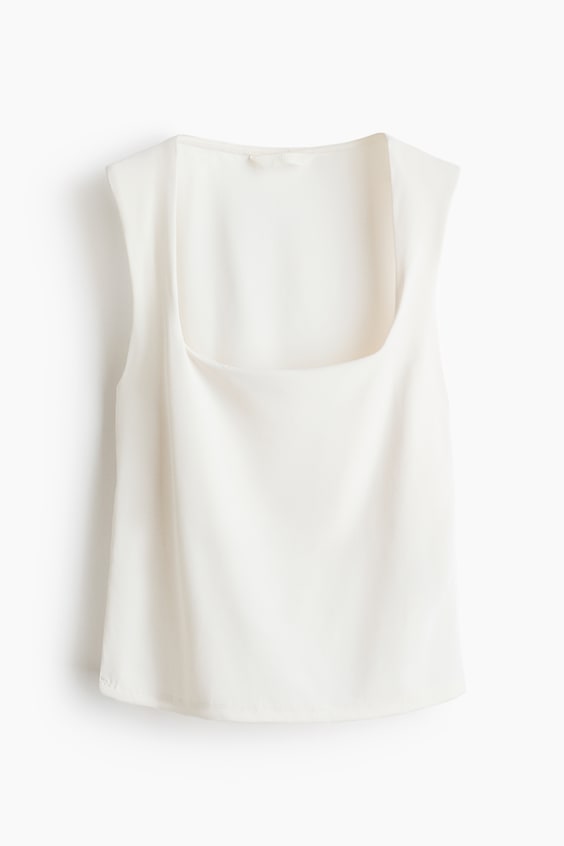 Женские топы H&M Square-Neck Tank Top