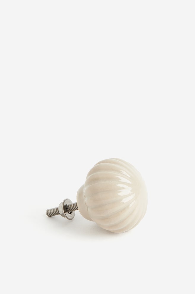 Bouton de meuble en grès cérame - Beige clair/Blanc/Rose poudré - 1