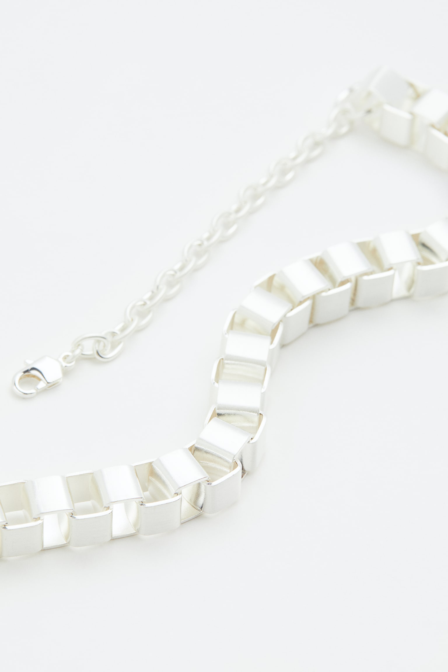 Box chain necklace - Silver-coloured - 2