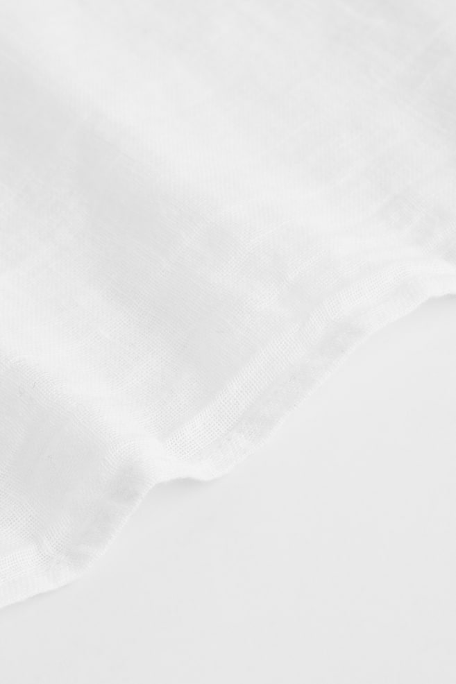 1-pack wide linen-blend curtain length - Vit/Ljusbeige/Gul - 7