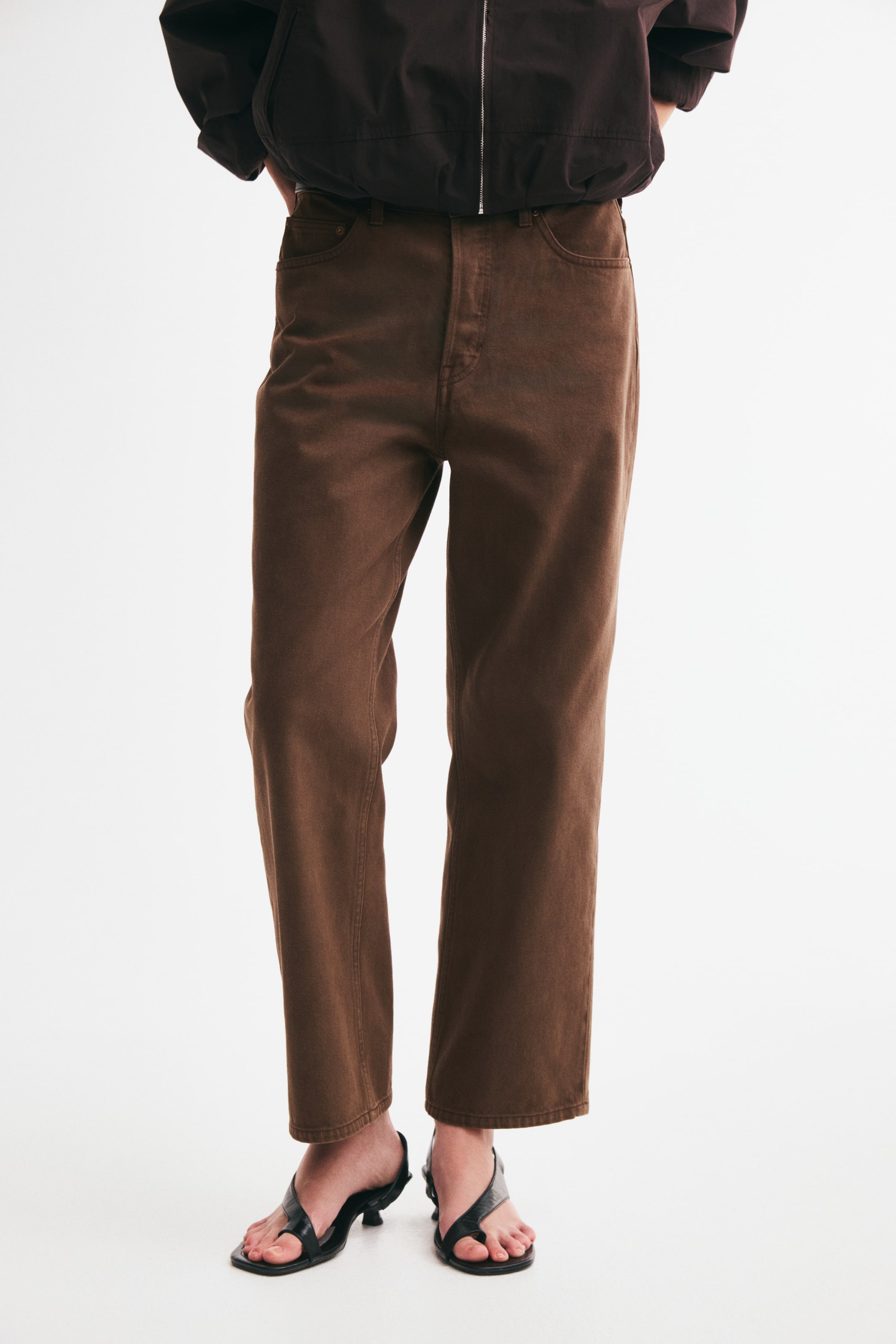 Straight High Waist Ankle Jeans