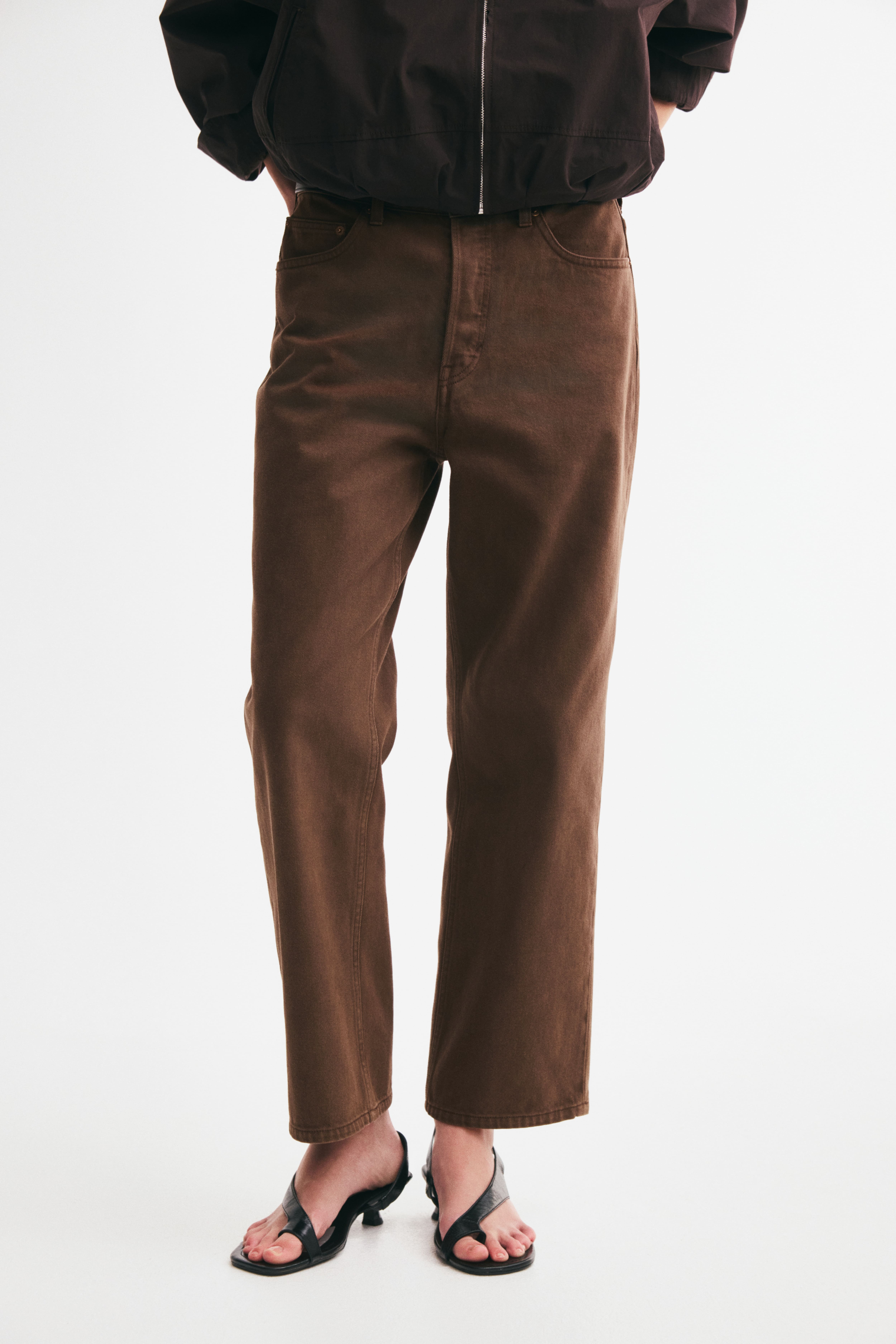 Straight High Waist Ankle Jeans