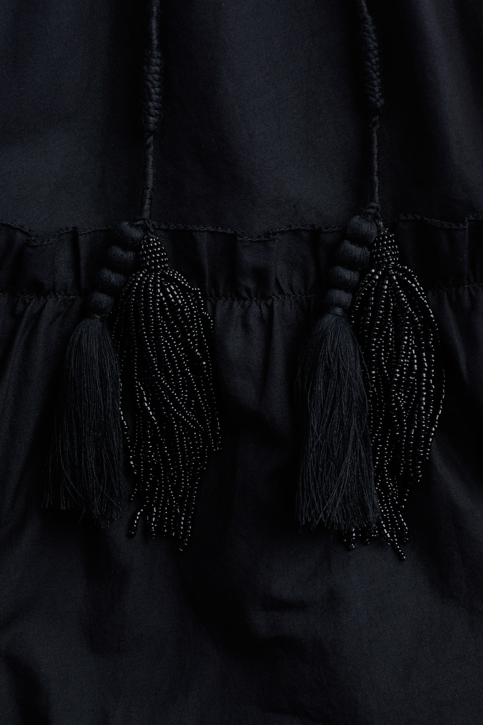 Drawstring-detail halterneck dress - Black - 3