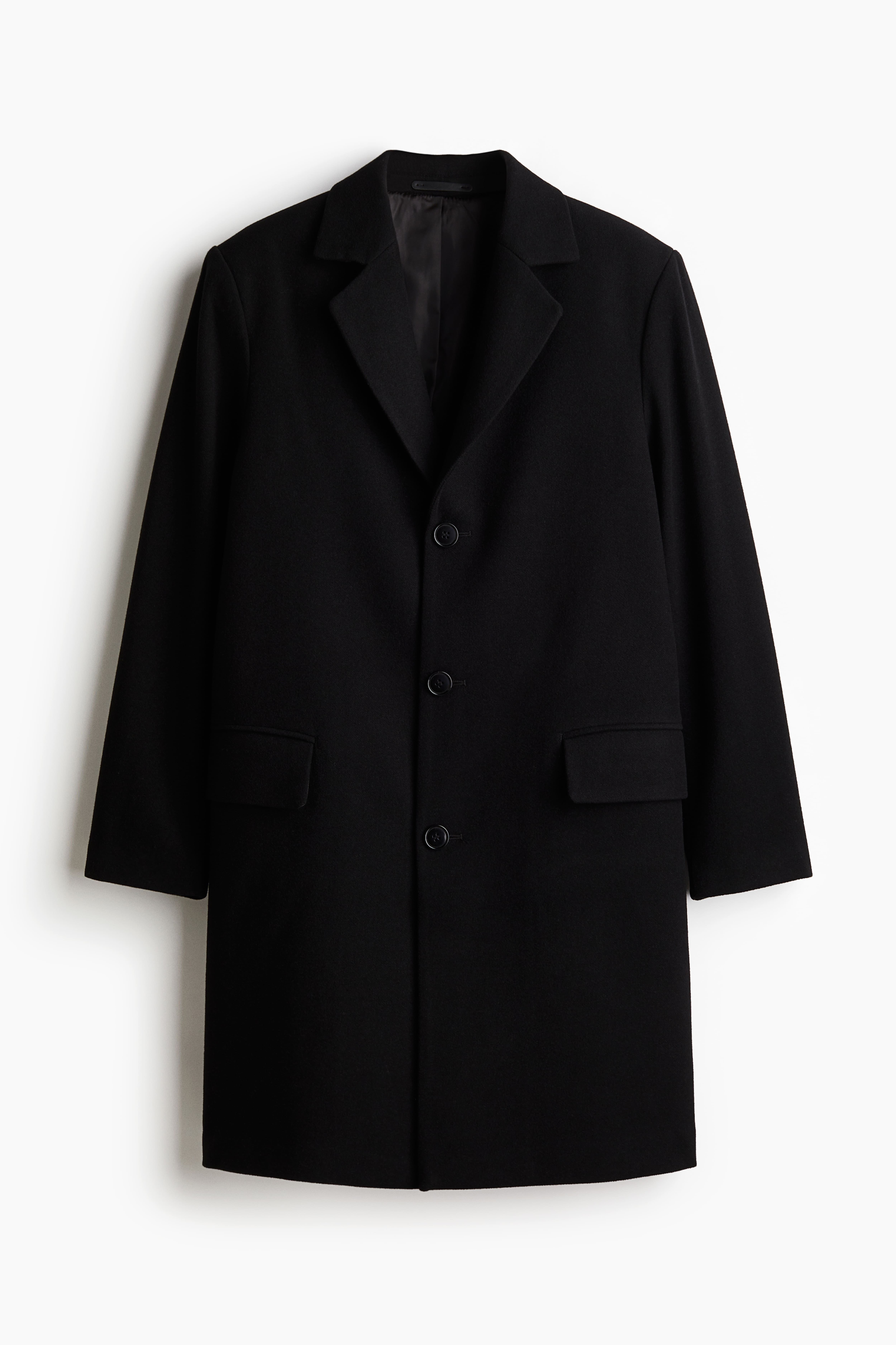 Wool Blend Coat Black Men H M CA