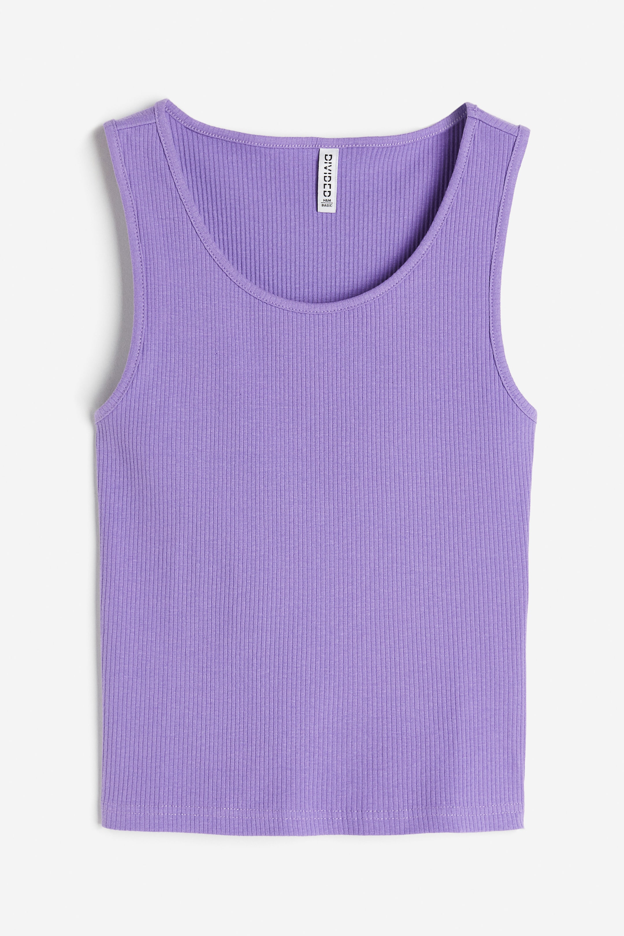 查看大圖: 羅紋棉質背心上衣 - 紫色 - Ladies | H&M 1