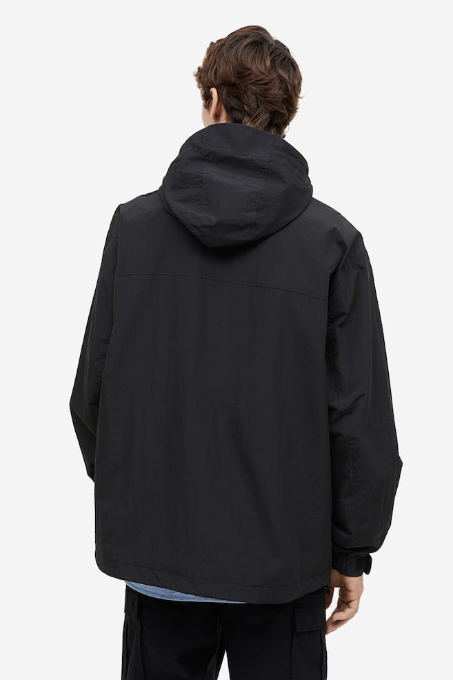 Loose Fit Water-repellent jacket - Black/Beige - 7