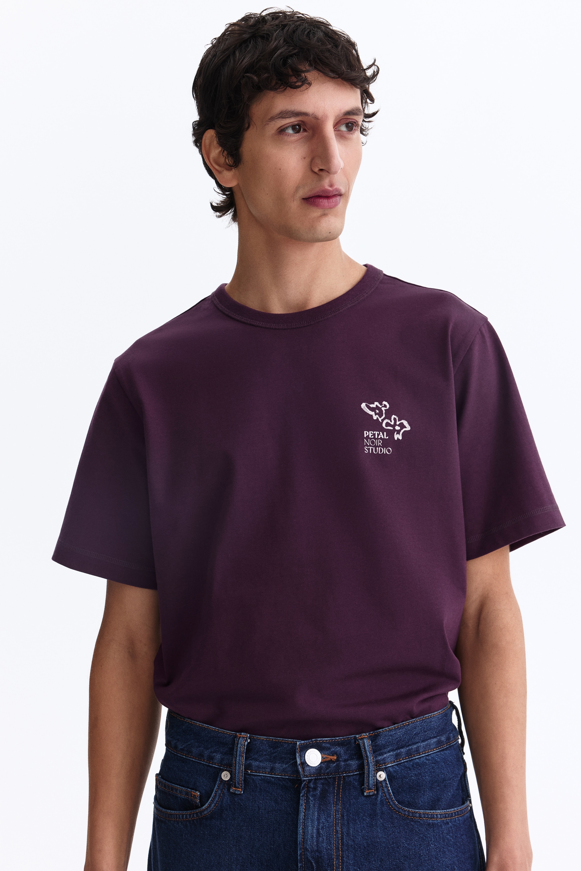 Men's Dark brown/Petal Noir Studio Regular-Fit COOLMAX® T-Shirt