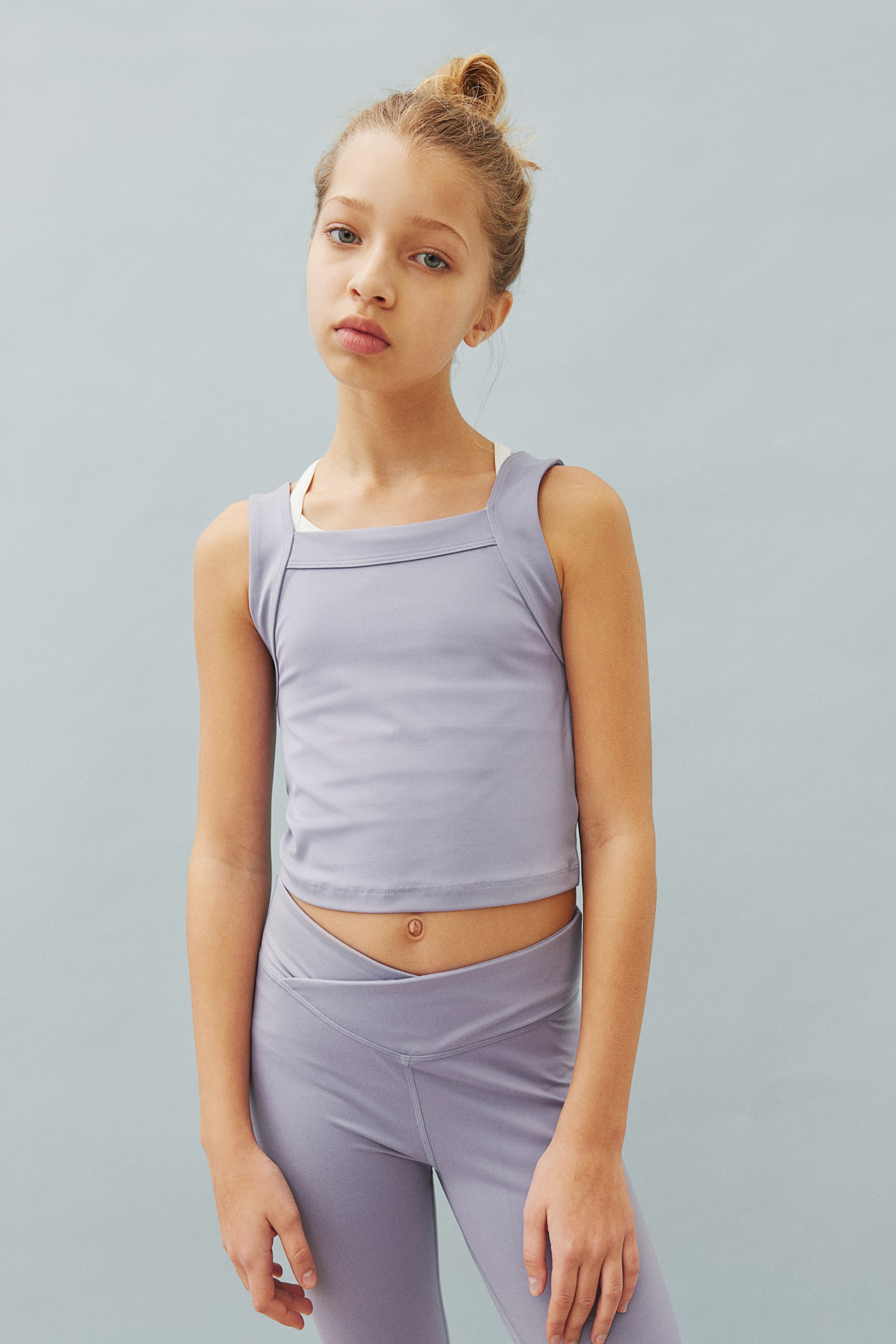 Short Activewear Singlet In SoftMove™ - Light purple - 2