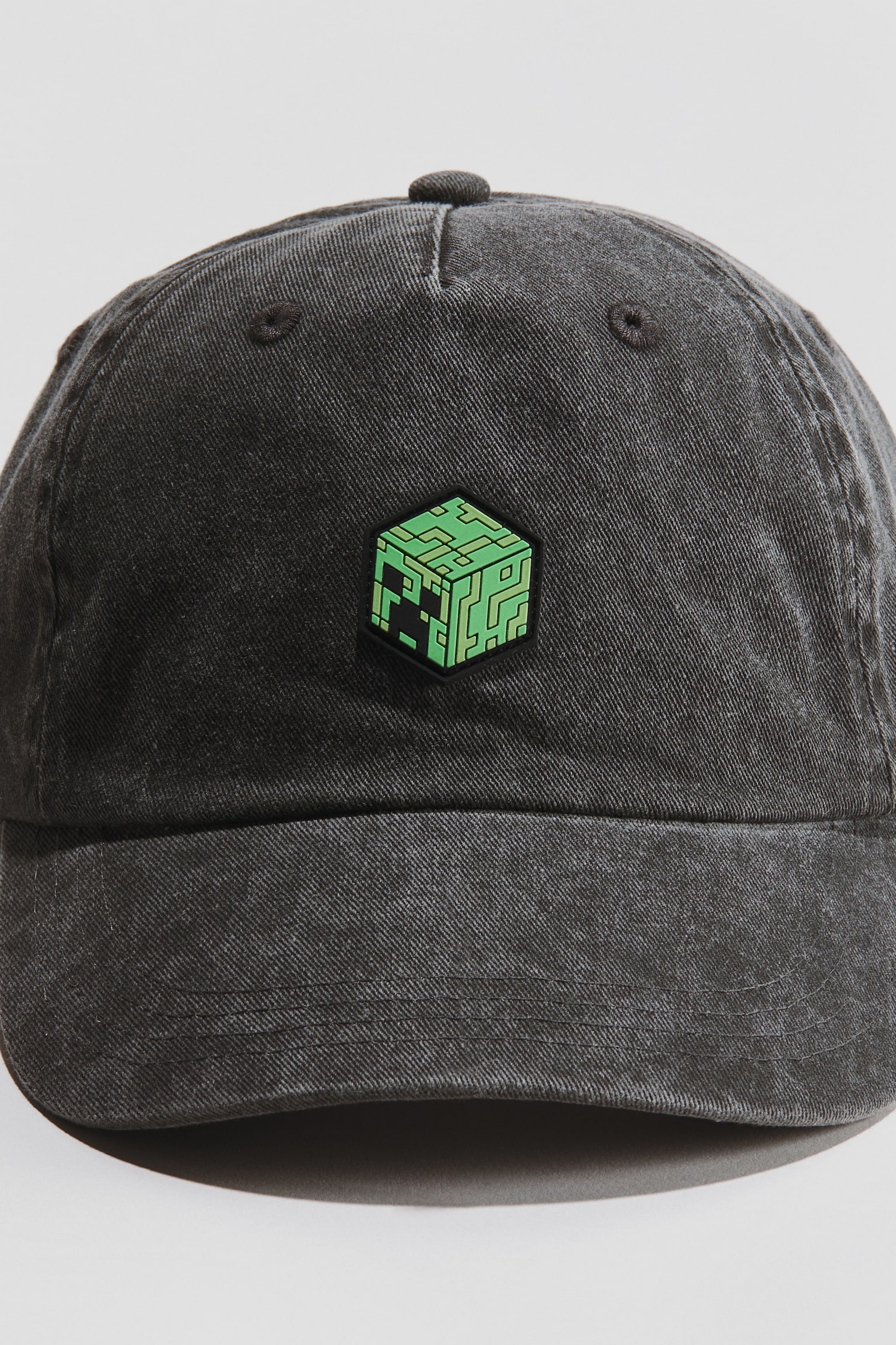 Embroidered-motif cotton twill cap - 2
