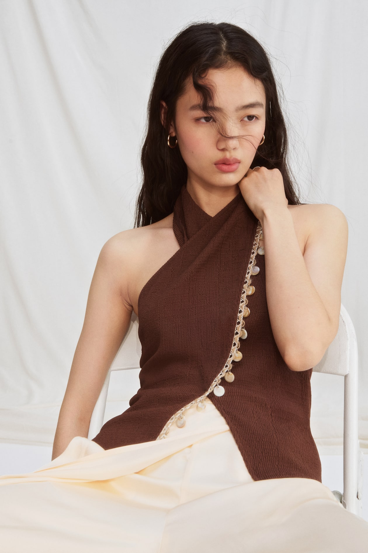 Wrap-Detail Satin Pants - image 3