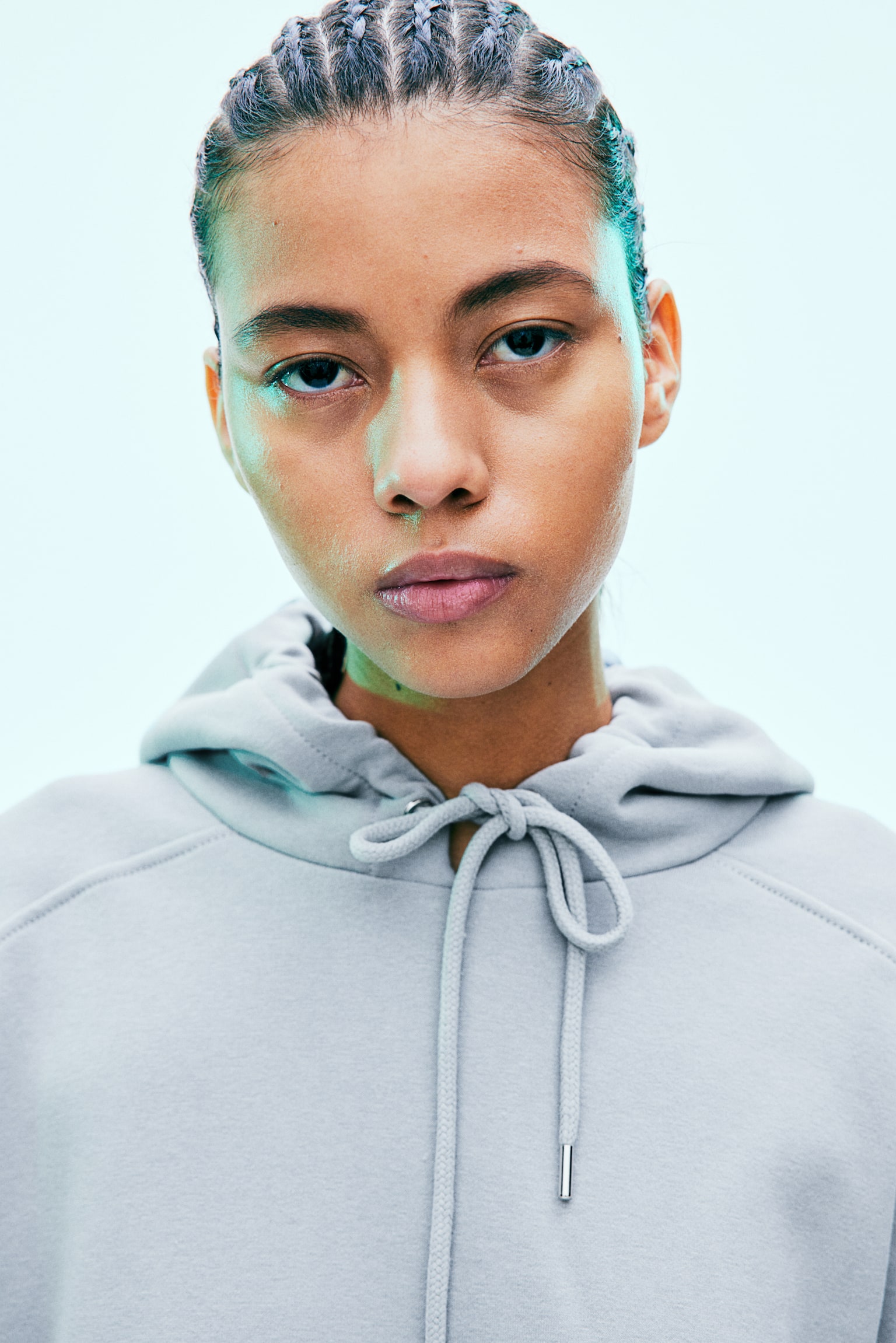 Oversized Hoodie - Grey/Black/Light grey marle - 4