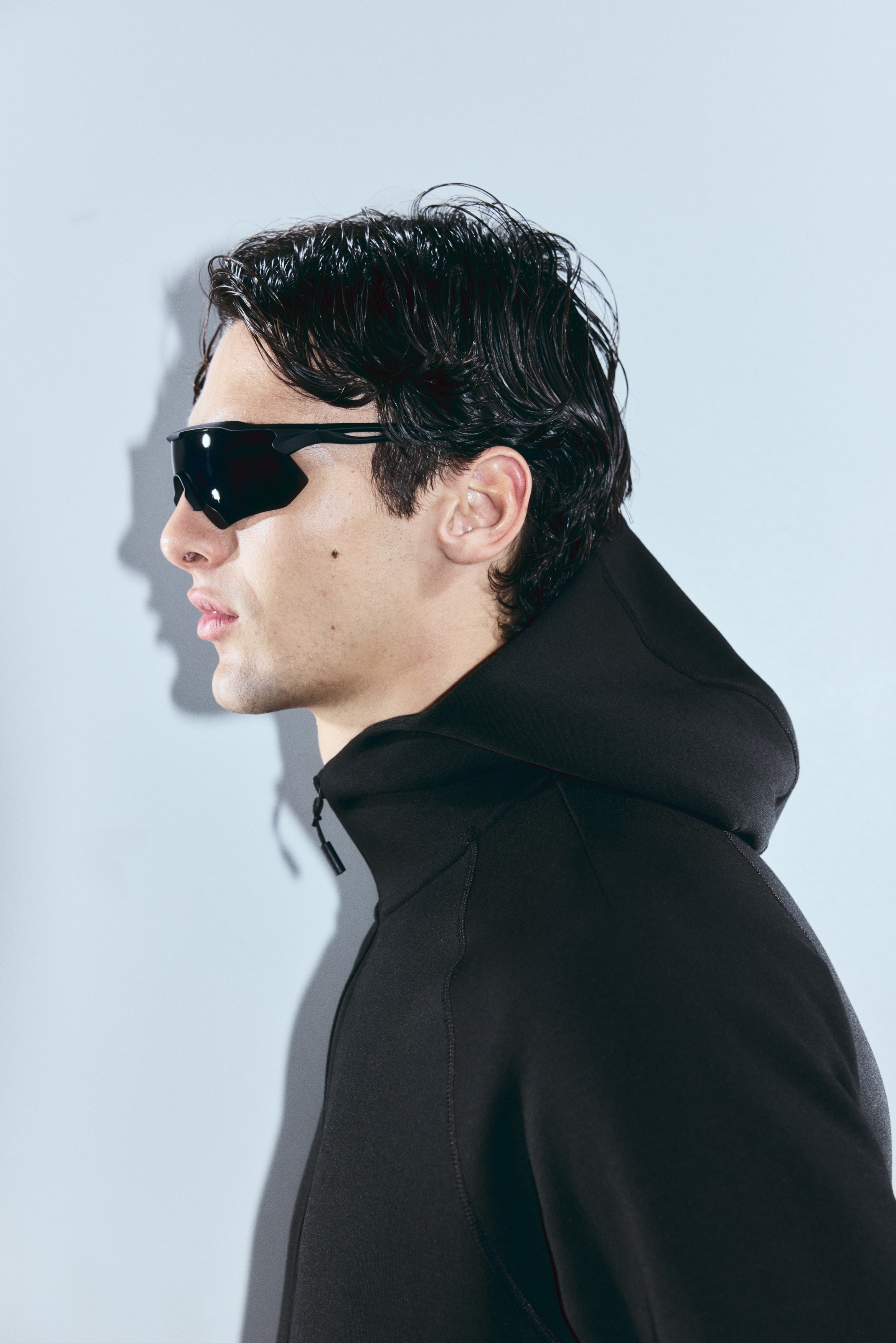 H & M - フルジップスポーツフーデッドトップス DryMove™ - ブラック