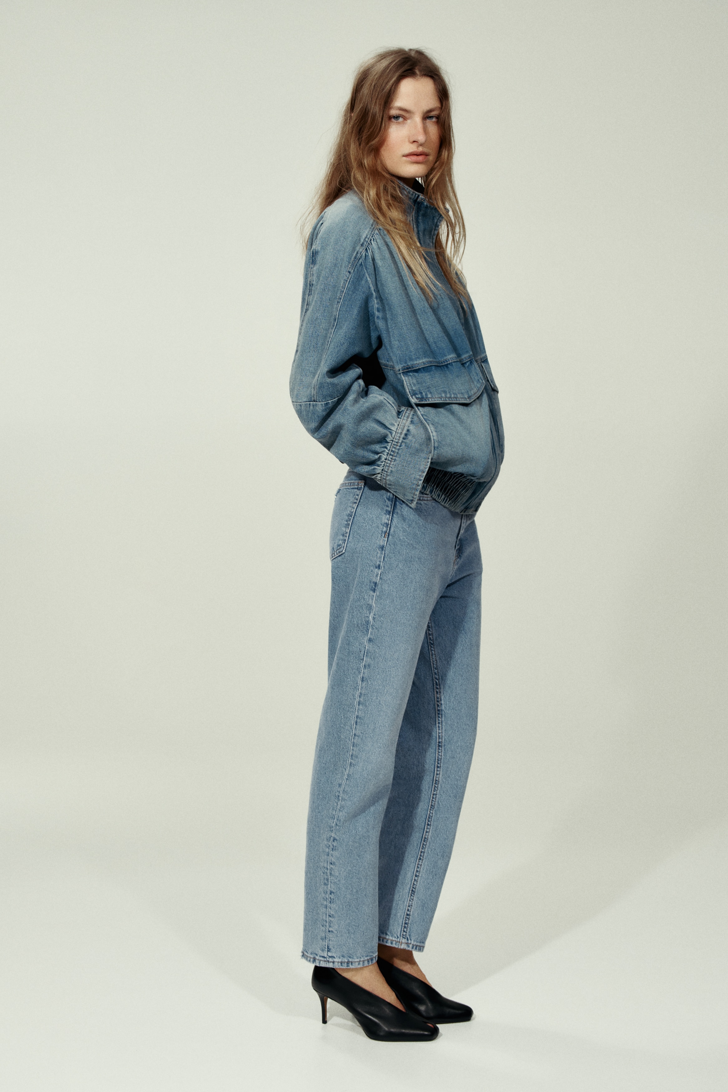 Mom Slim-Fit High-Waist Ankle Jeans - Light denim blue/Denim blue/White/Dark denim gray/Denim blue/Dark denim blue/Denim blue/Black/Dark denim blue