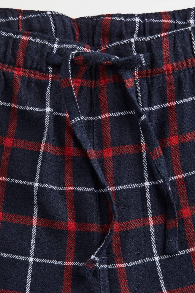 Regular Fit Flannel pyjamas - Dark blue/Red checked - 3