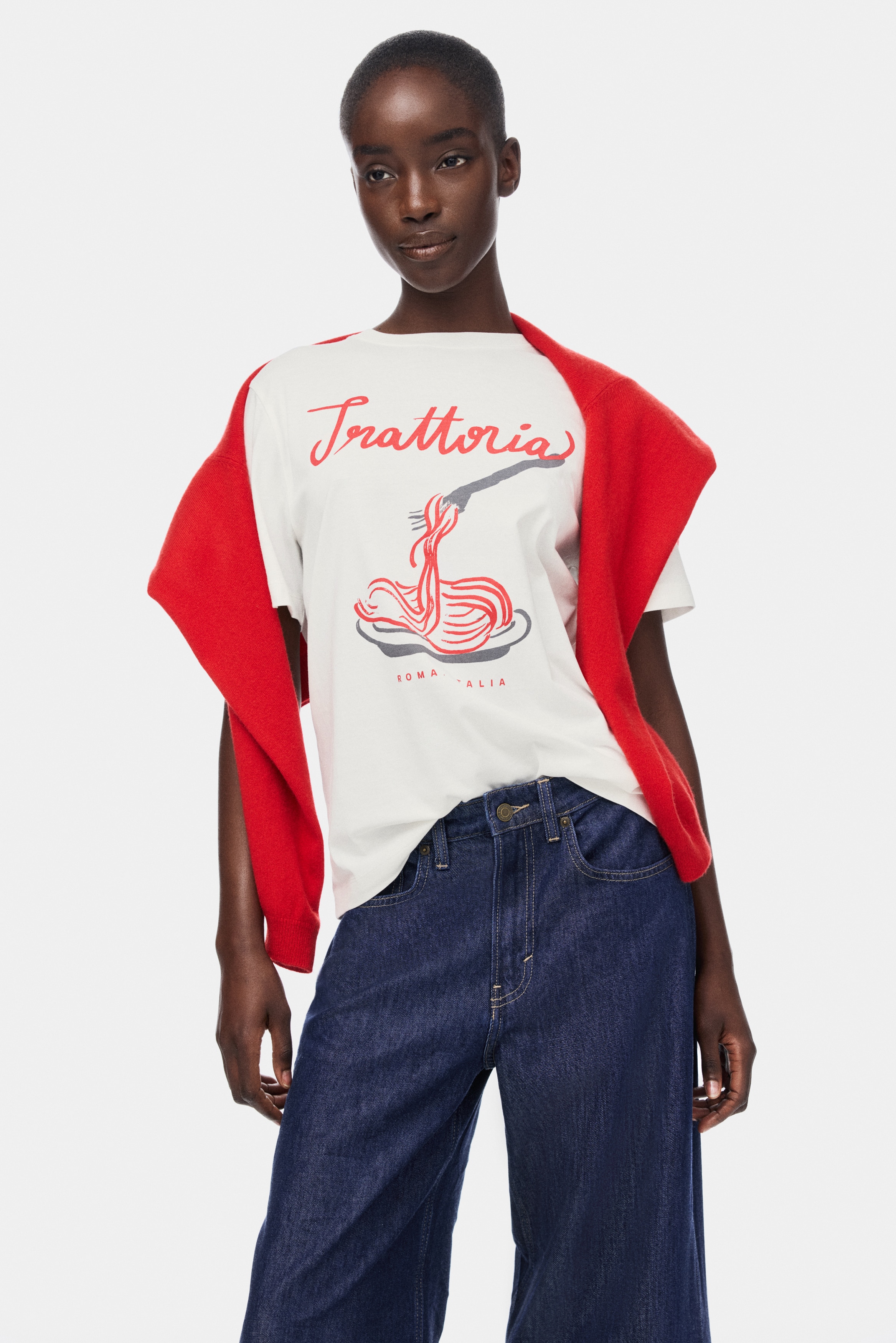 T-shirt med tryckModell