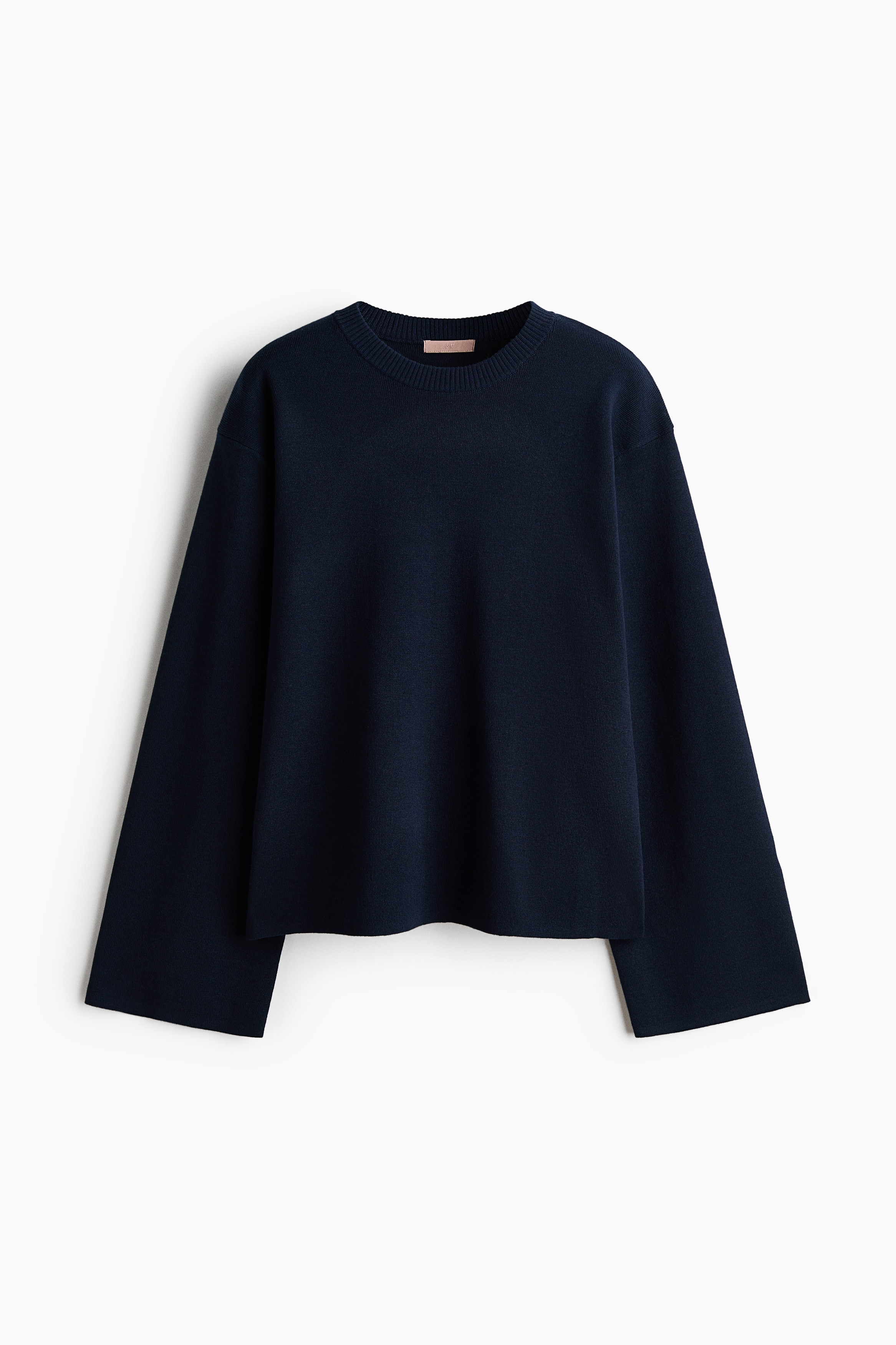 Oversized fine-knit jumper - Navy blue