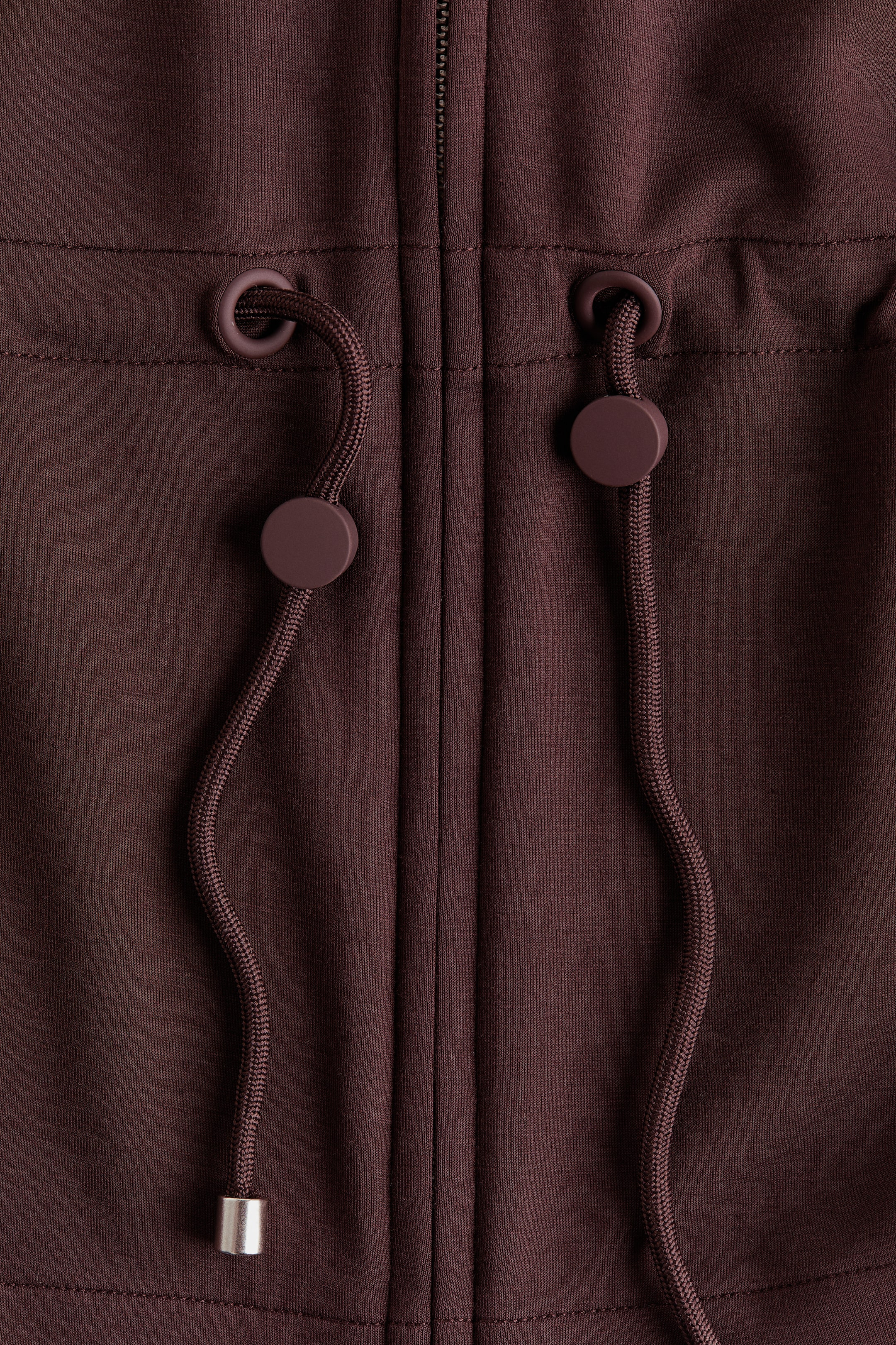 Drawstring-Detail Sweatshirt Jacket