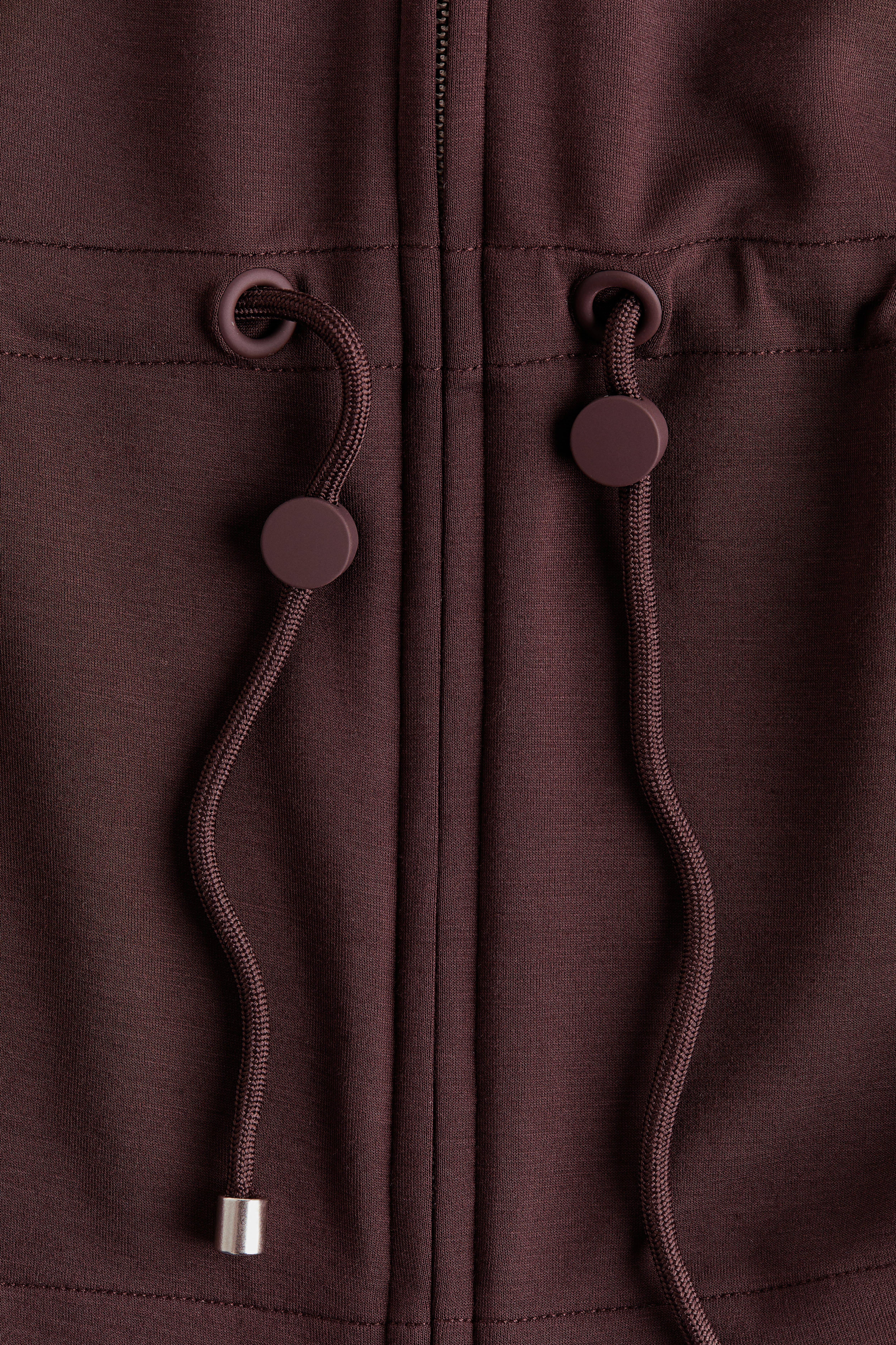 Drawstring-Detail Sweatshirt Jacket
