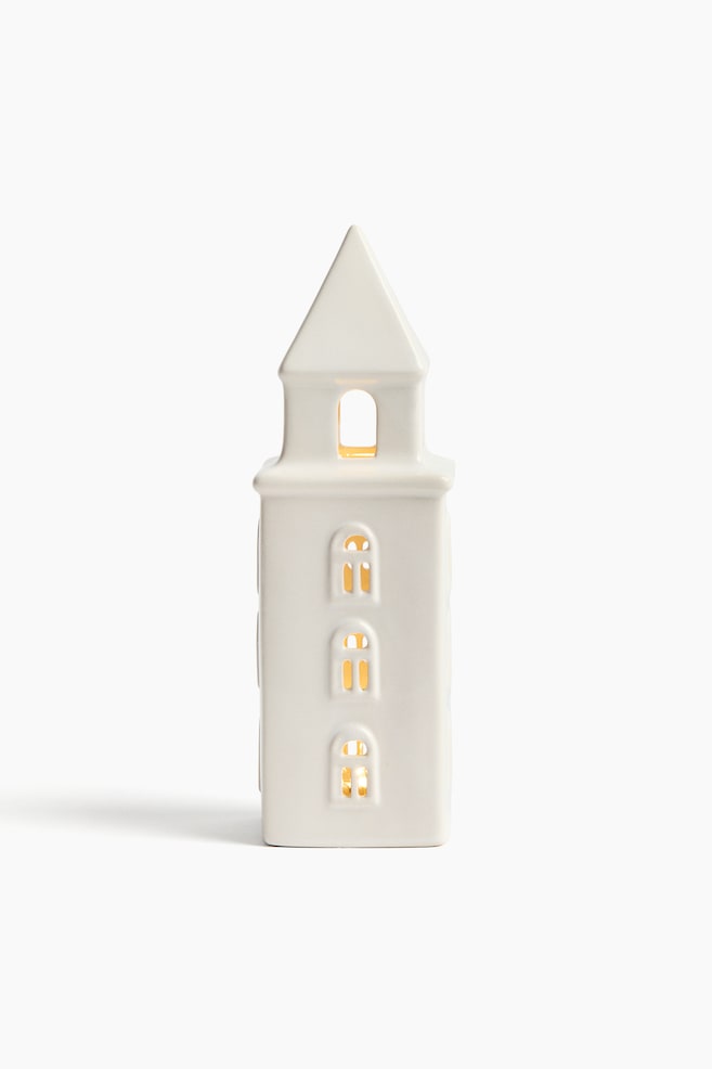 Light-up stoneware decoration - White/White - 1