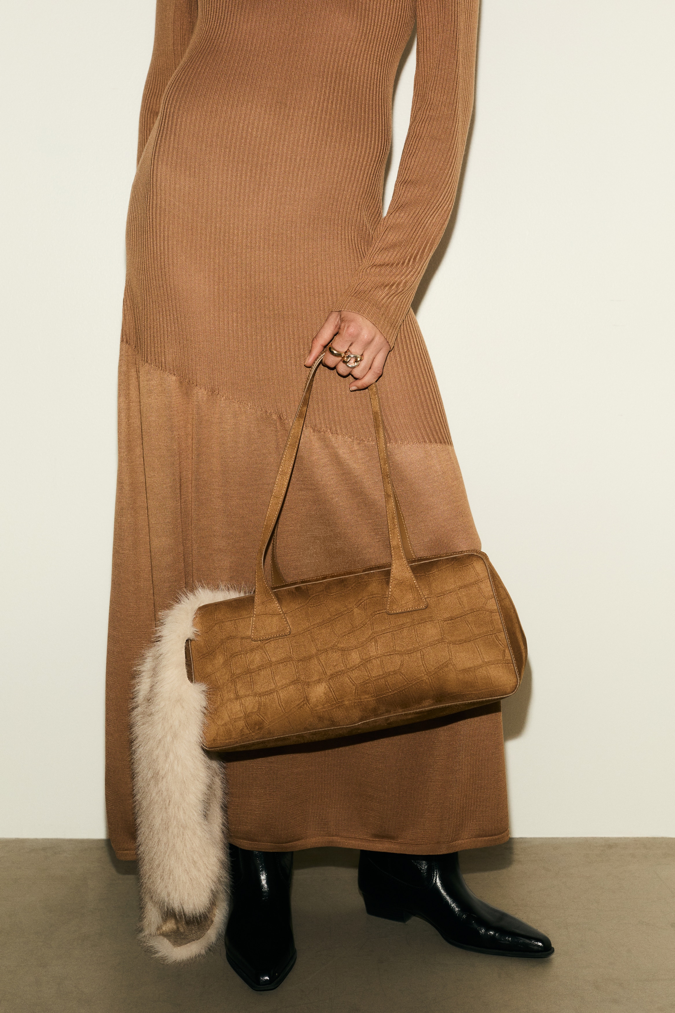 Rib-knit dress