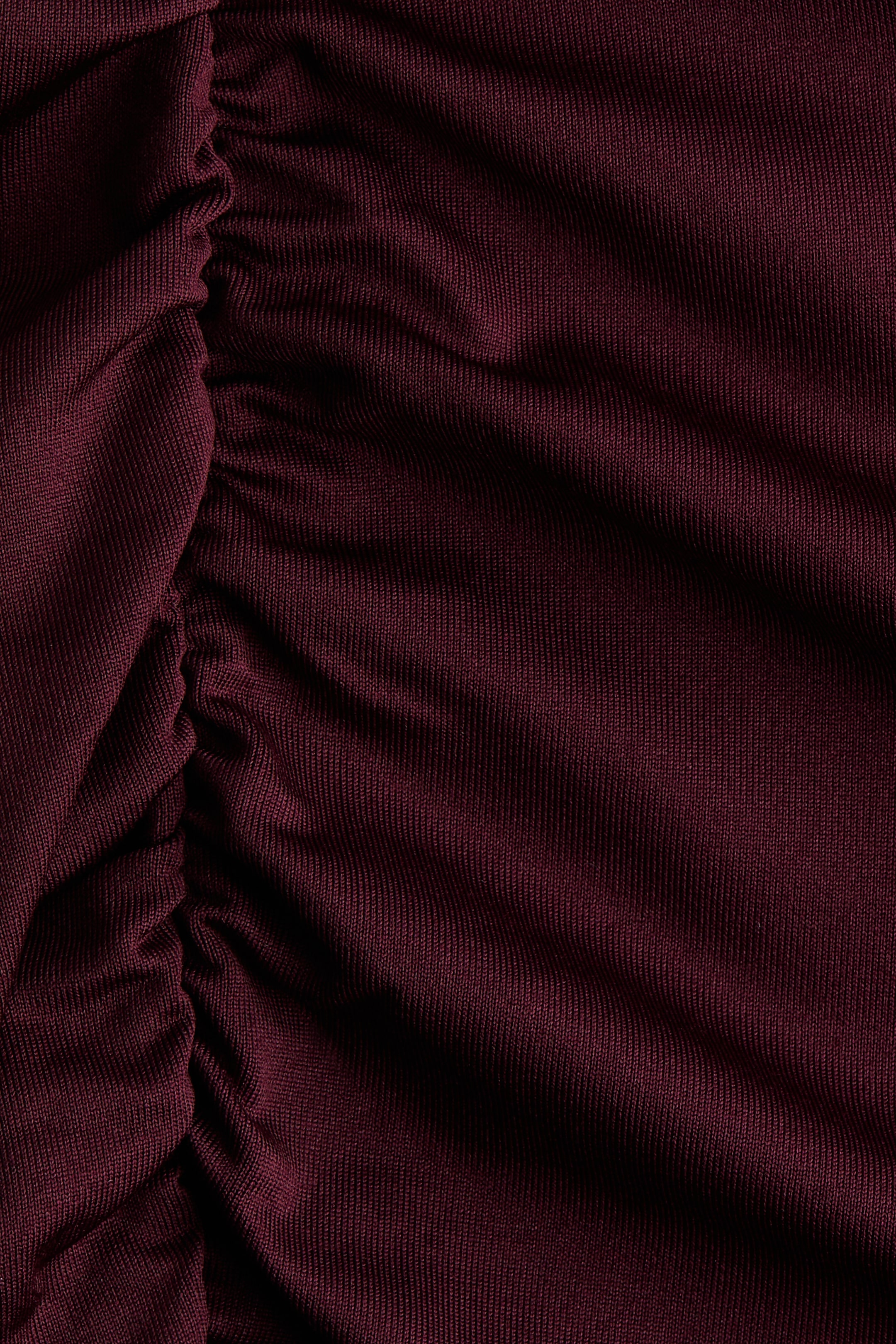 Visa större bild: Draped one-shoulder dress - Vinröd - DAM | H&M FI 6