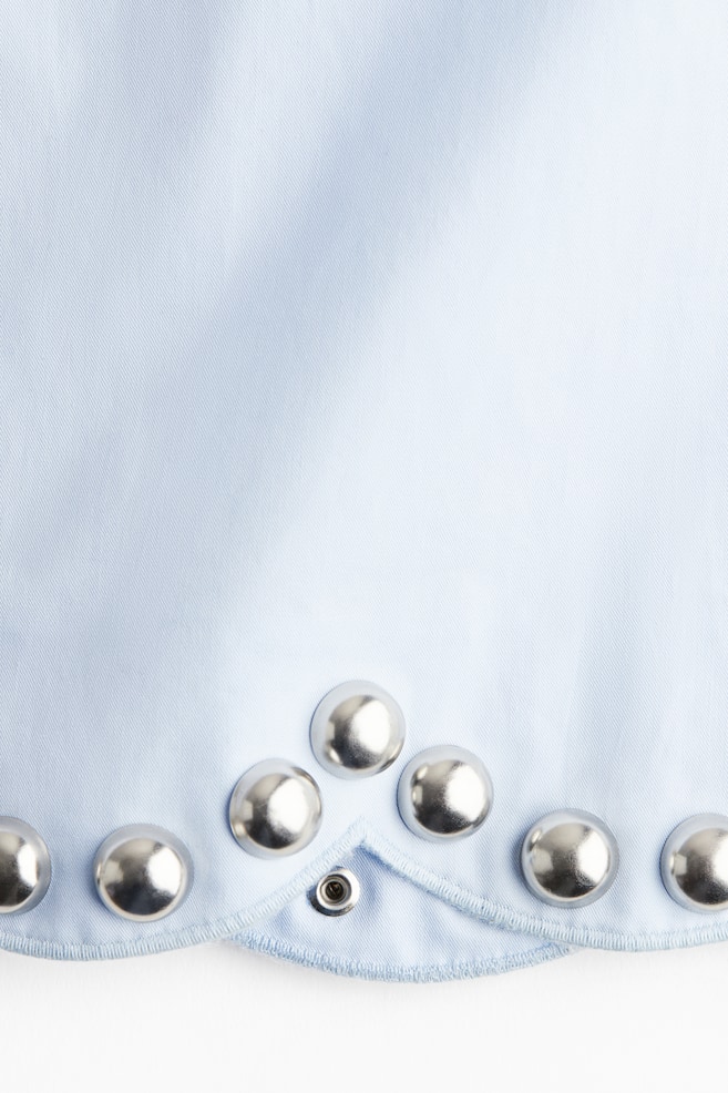 Chemise cloutée en twill-Bleu clair - 2