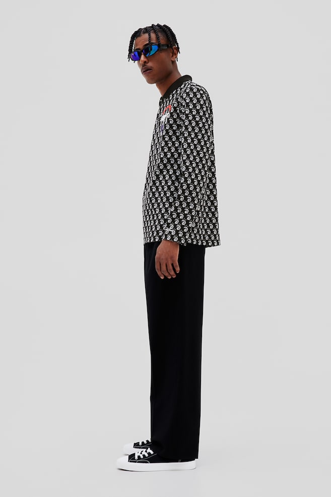 Regular Fit Jacquard-knit polo shirt - Black/Disney100 - 4