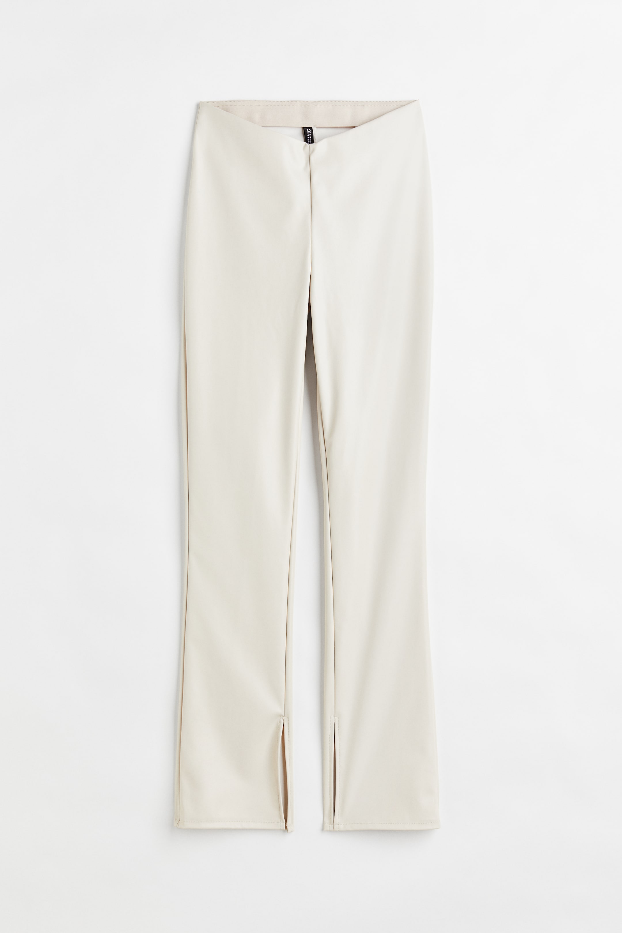 Flared leggings - High waist - Long - Light beige - Ladies | H&M GB 1