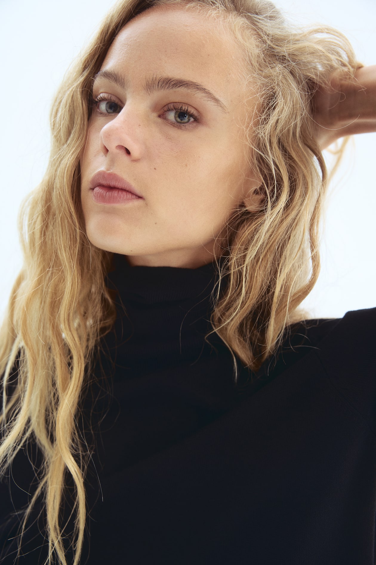 Fine-Knit Turtleneck Top - image 2