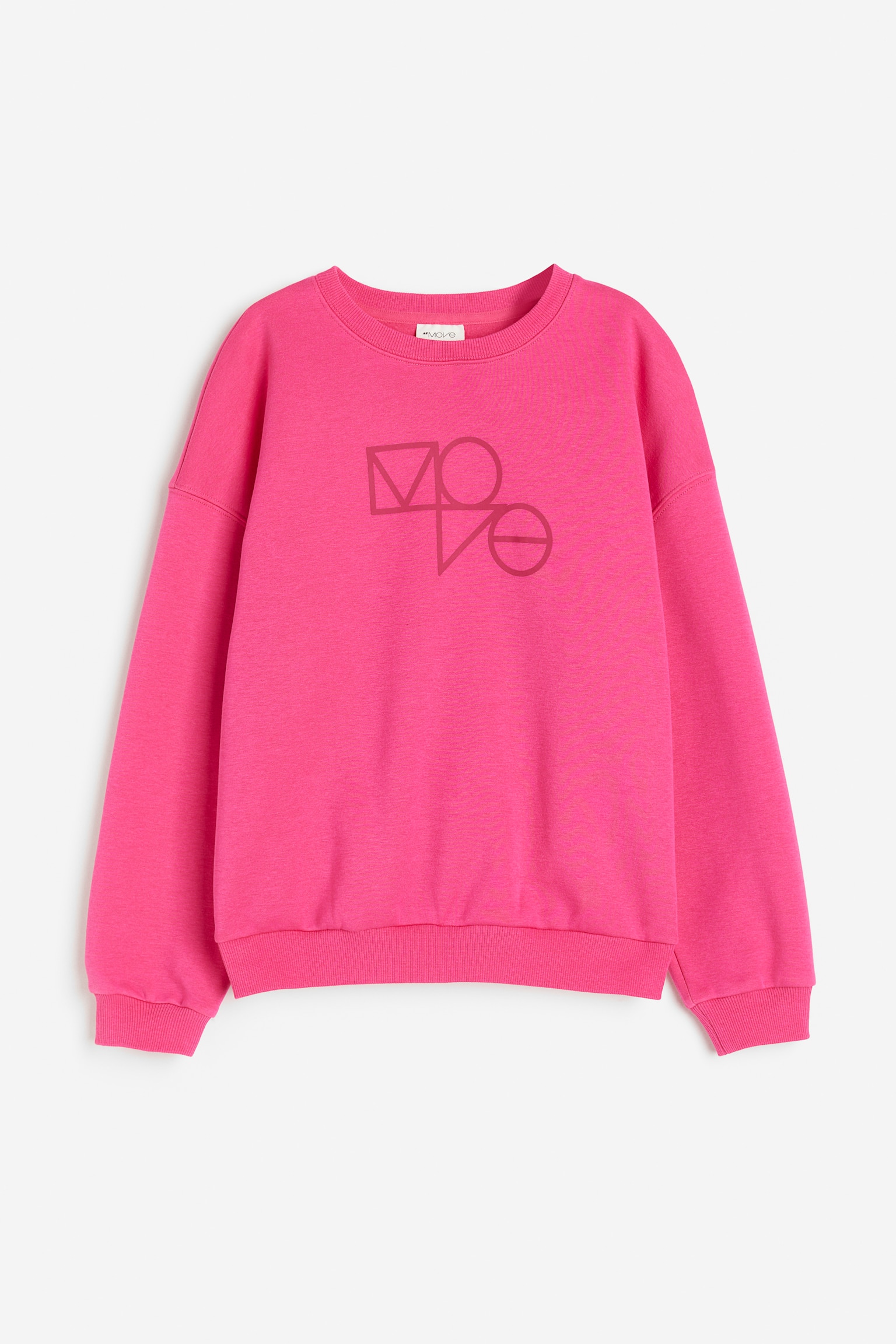 Activewear Sweater - Bright pink/Light grey marle - 1