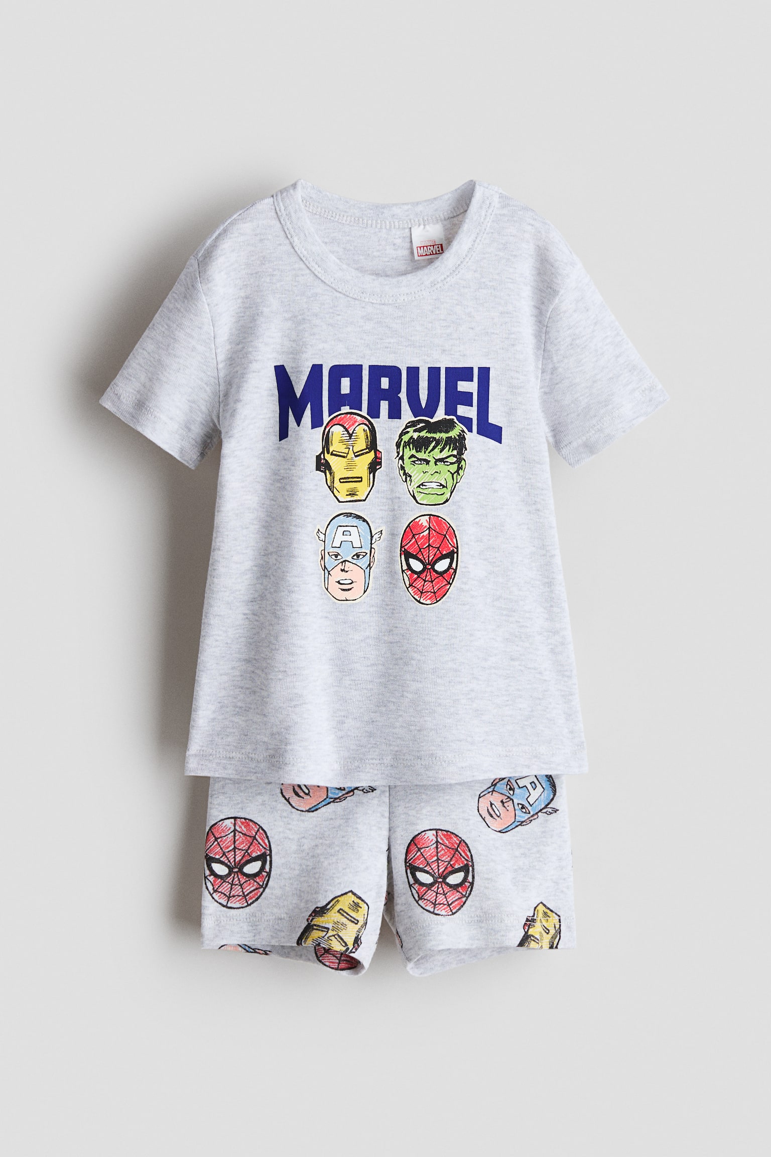 Snug Fit Cotton Jersey Pajamas - Gray melange/Marvel Comics/Navy blue/Spidey/Light blue/PAW Patrol/Dusty blue/Superman