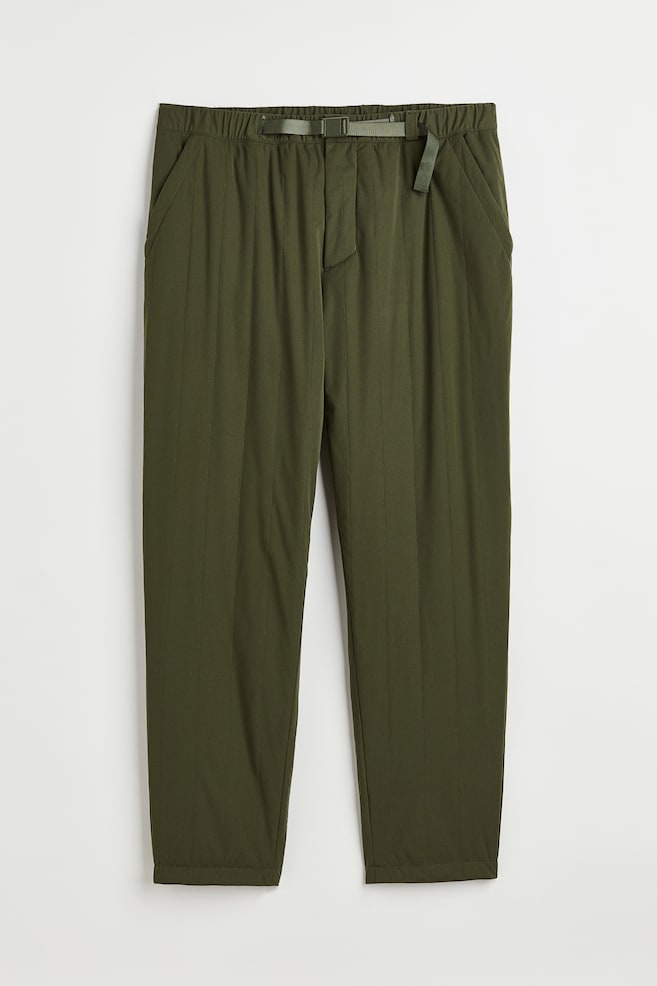 Padded outdoor trousers - Dark khaki green - 1