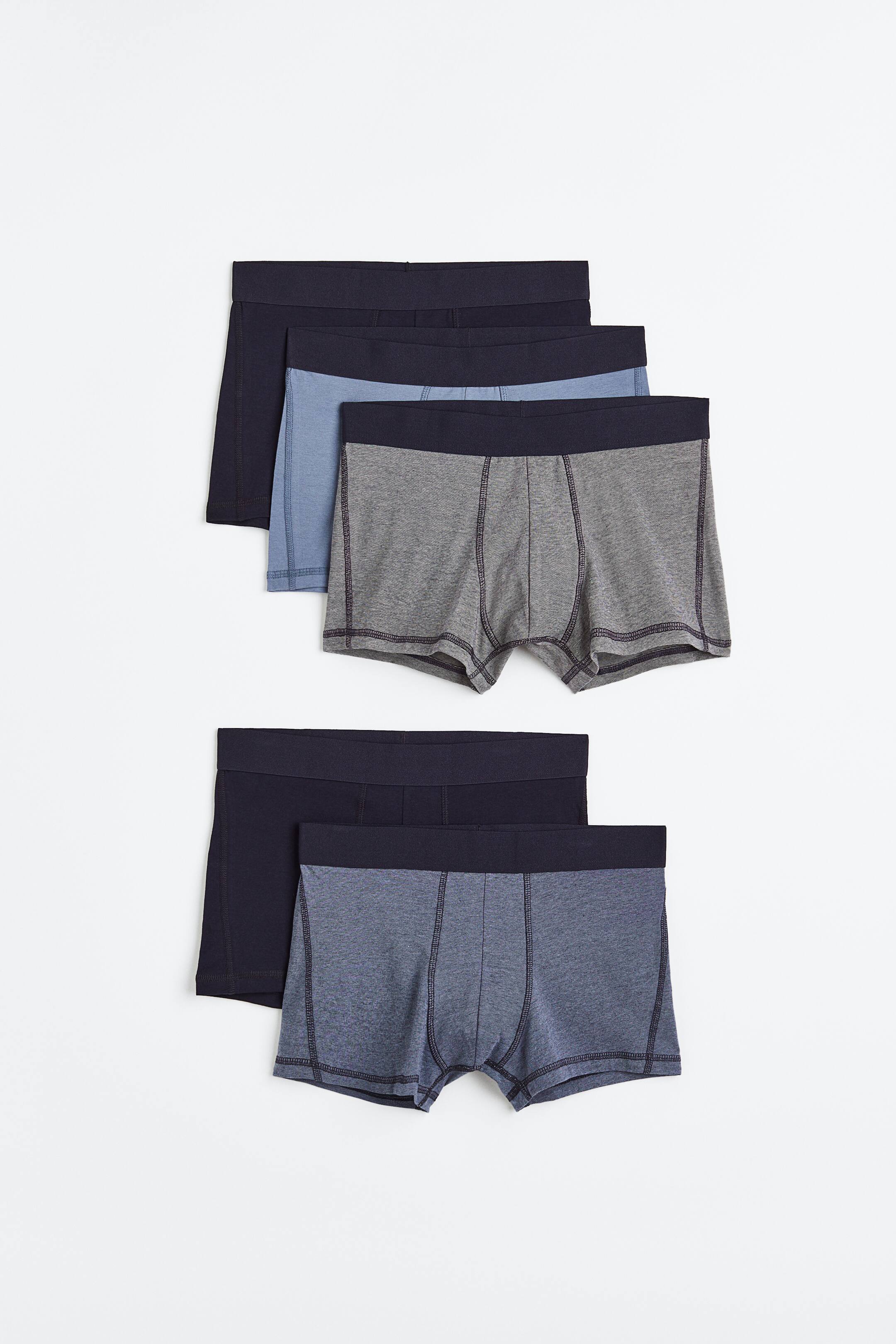 View larger image: 5-pack Short Boxer Briefs with Lycra® - Light blue/dark blue - Men | H&M PH 1