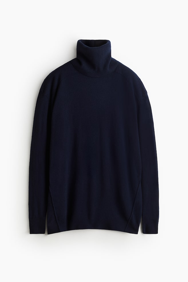 Cashmere-Blend Sweater - Navy blue - 1