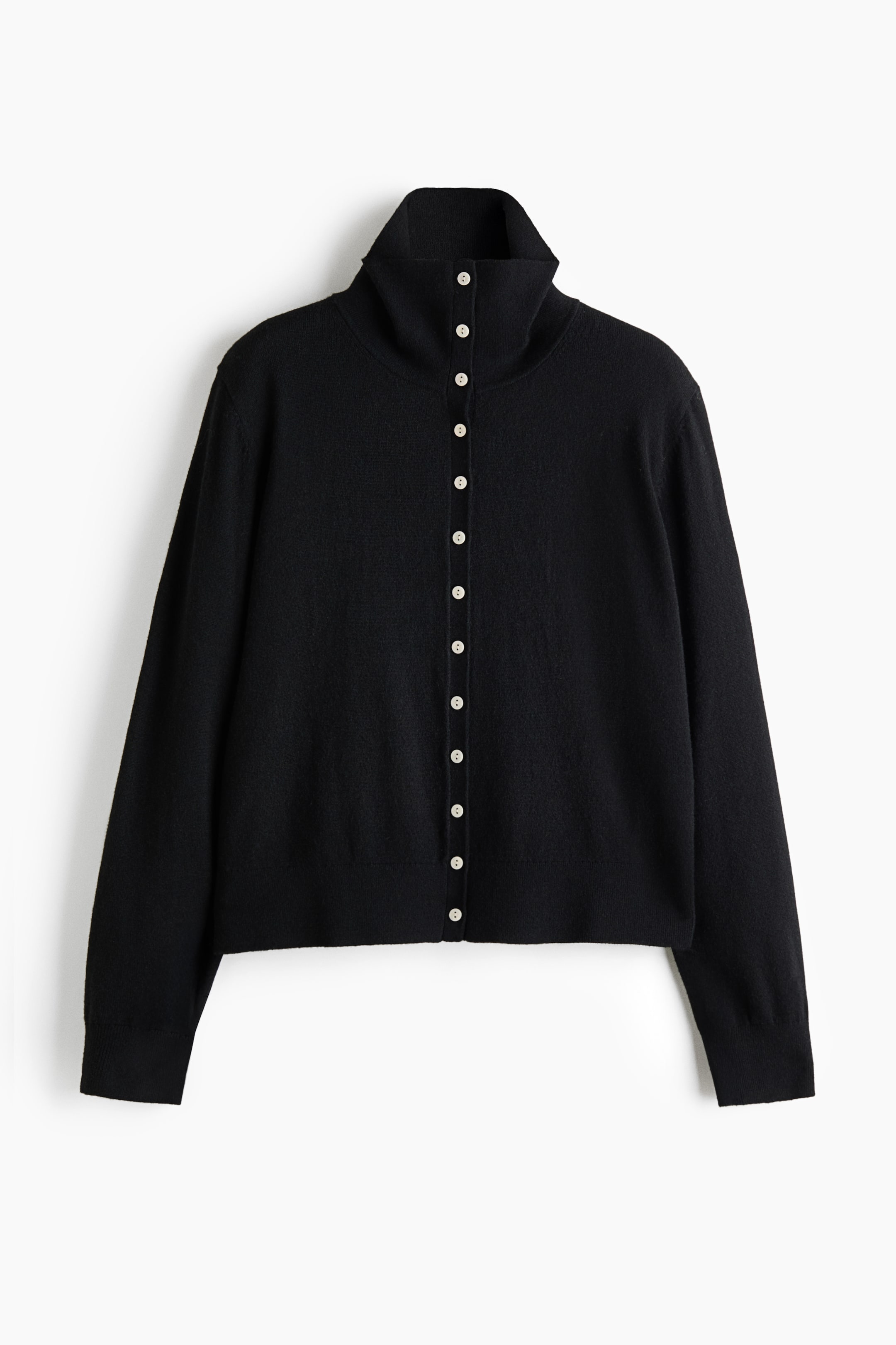 View larger image: Turtleneck cardigan - Black - Ladies | H&M 1