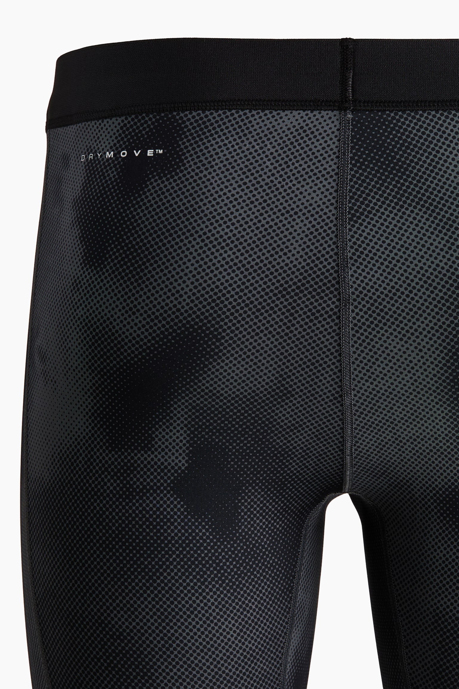 Short running tights with DryMove™ - Grey/Patterned/Black - 9