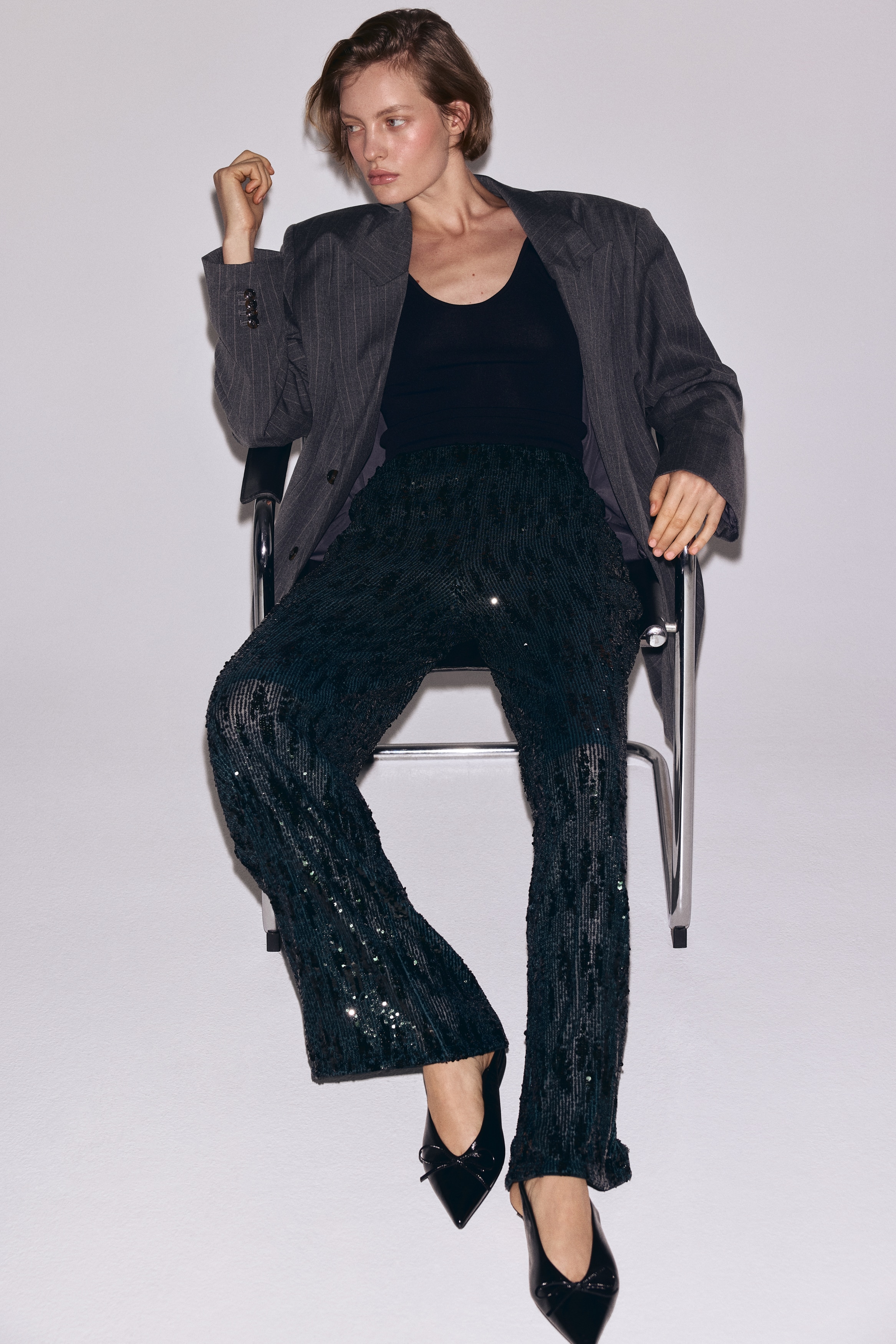 Sequined trousers
