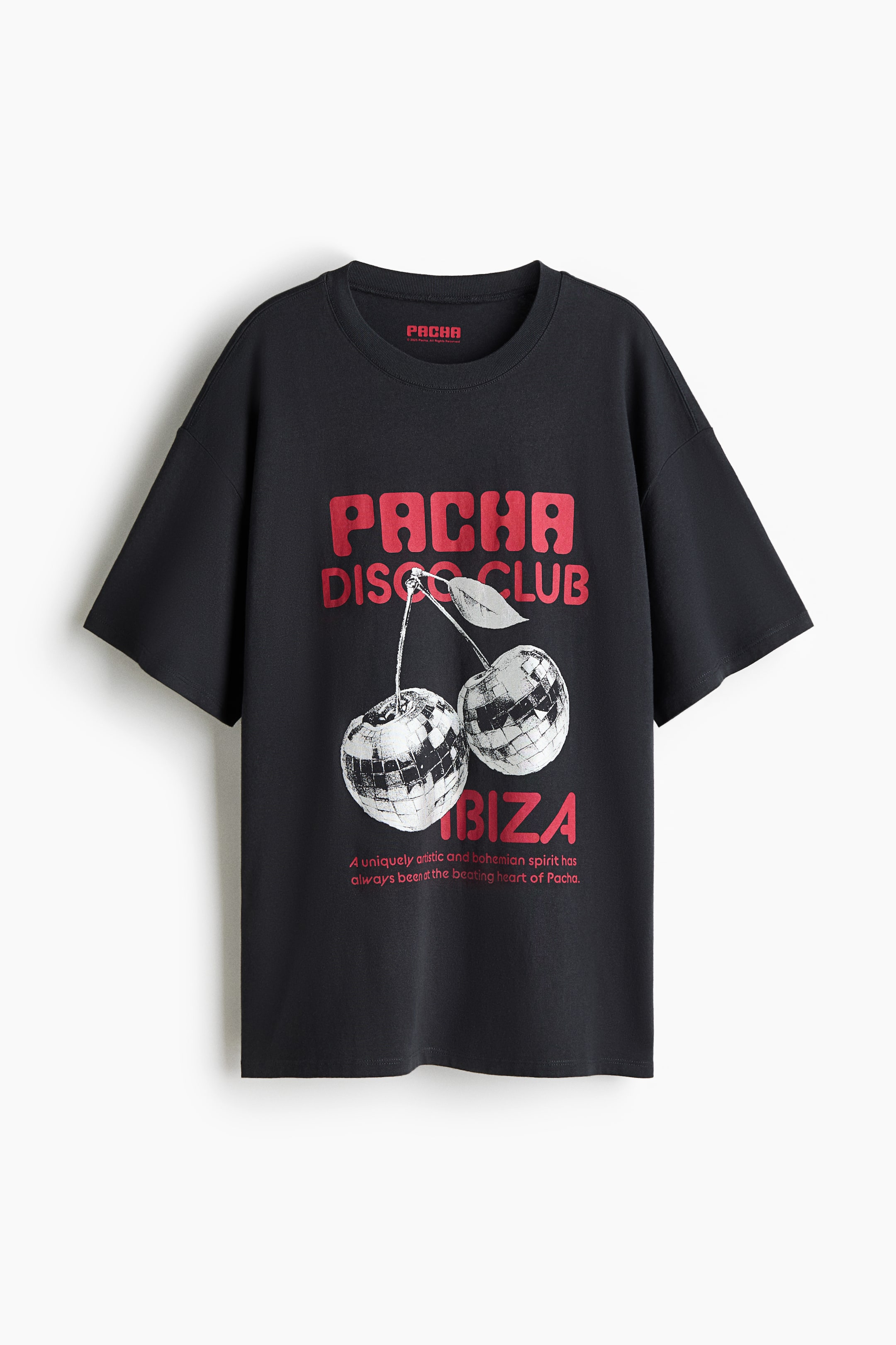 View larger image: Oversized printed T-shirt - Dark grey/Pacha - Ladies | H&M GB 3
