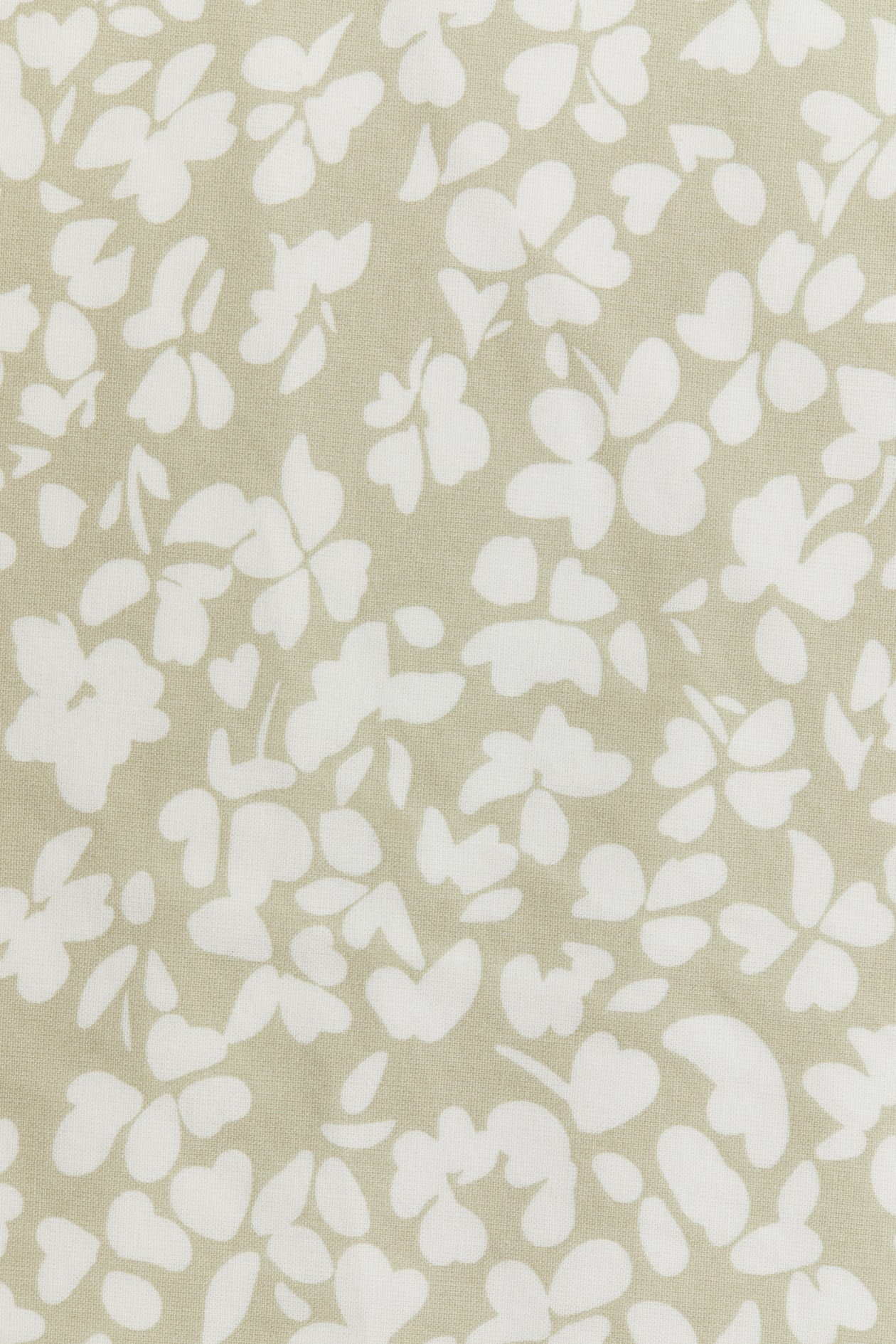 Patterned cotton fitted sheet - Light dusty green/Floral - Home All | H ...