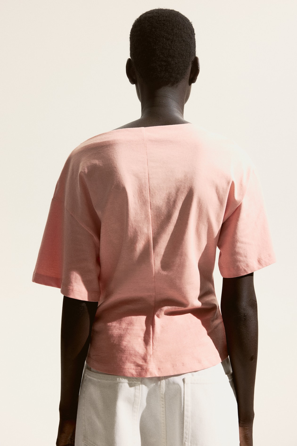 Boat-Neck Cotton Top - image 3