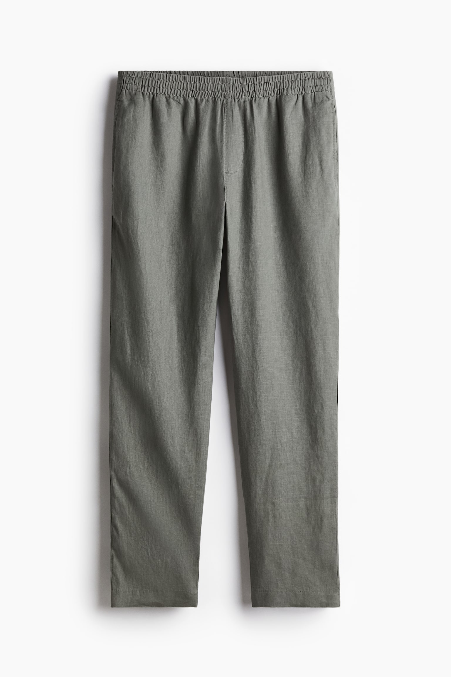 Regular Fit Linen trousers - Dark sage green/Black/Cream/Navy blue/Dark beige - 2