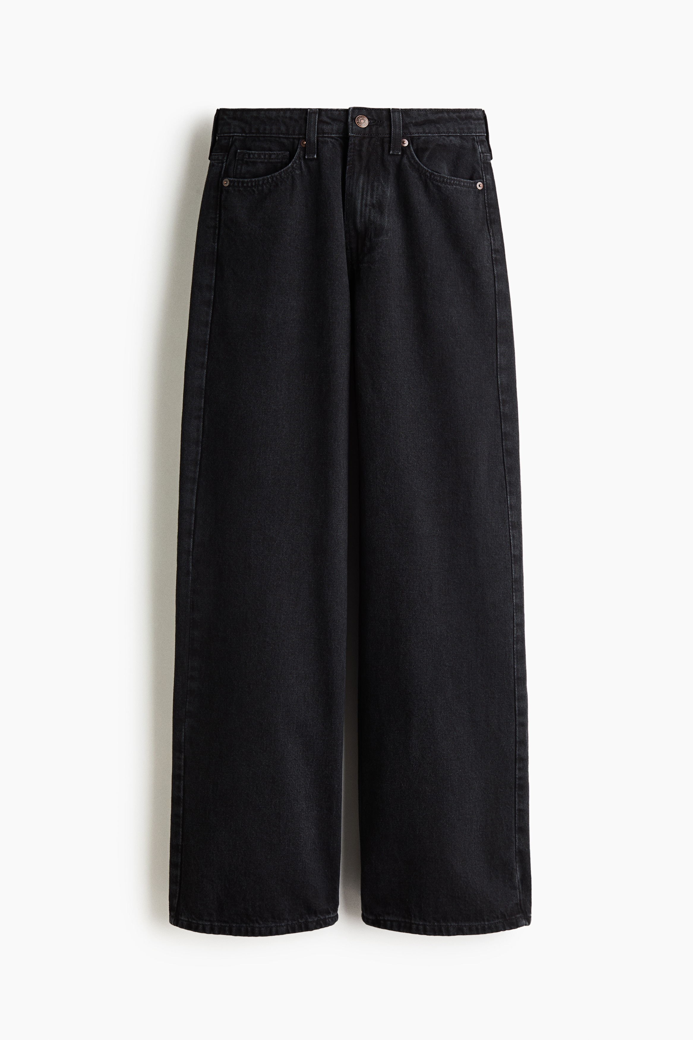 Wide High Waist Jeans - Denim black/Navy denim blue/Dark denim blue/Dark brown/Dark denim blue/Dark denim blue/Dark denim blue/Denim blue/Denim grey/Washed black/Denim blue/White/Light denim blue/Denim blue/Dark denim blue/Dark grey