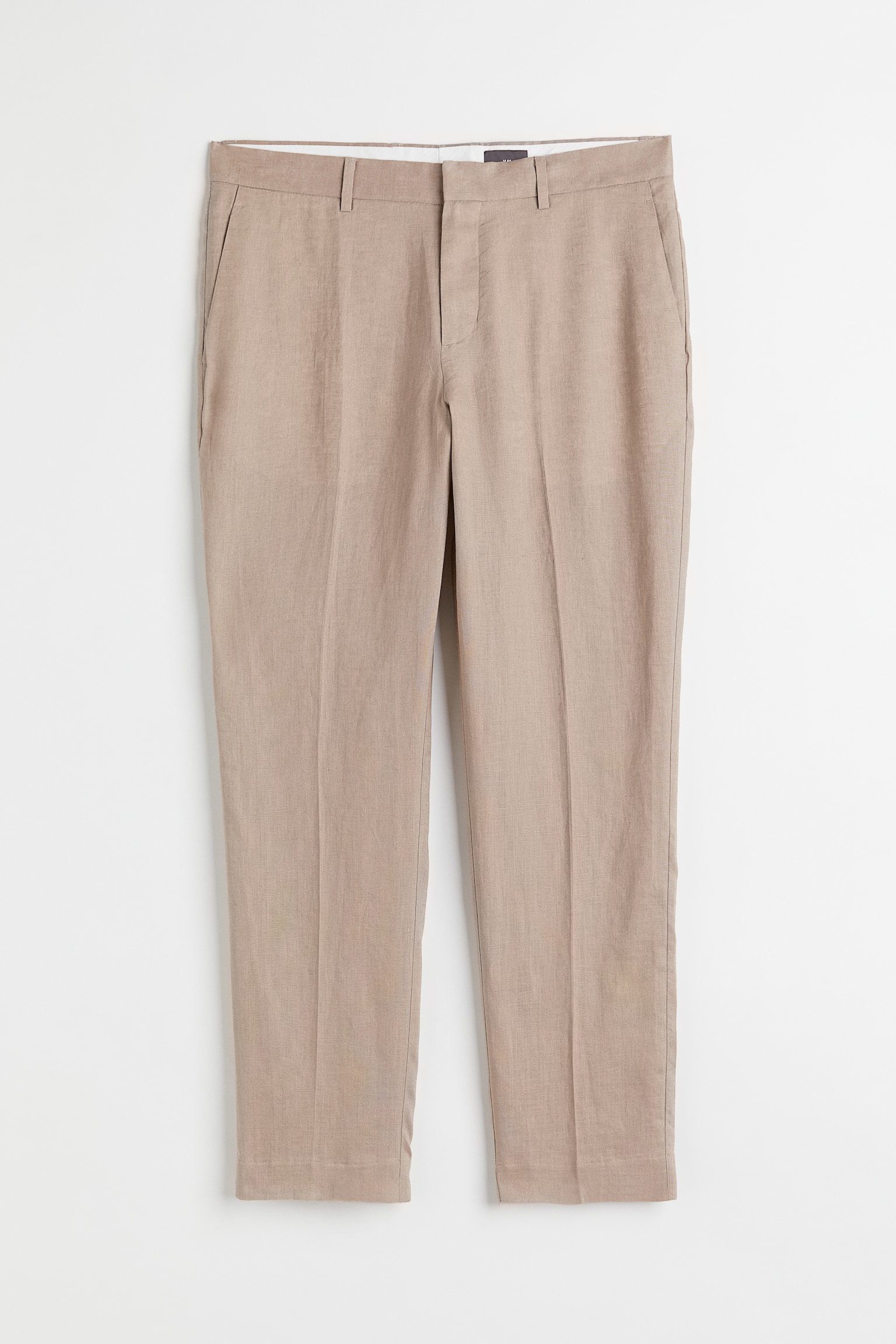 Slim Fit Linen suit trousers - Beige/Light beige marl - 1